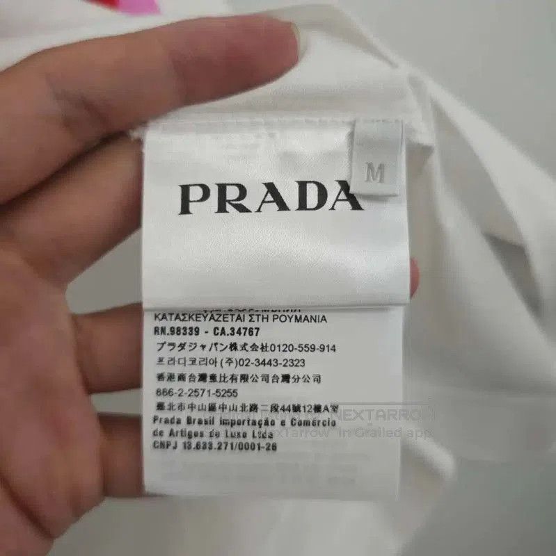 Prada Prada Summer White Cotton Men's T-Shirt. Size US S / EU 44-46 / 1 - 5 Thumbnail