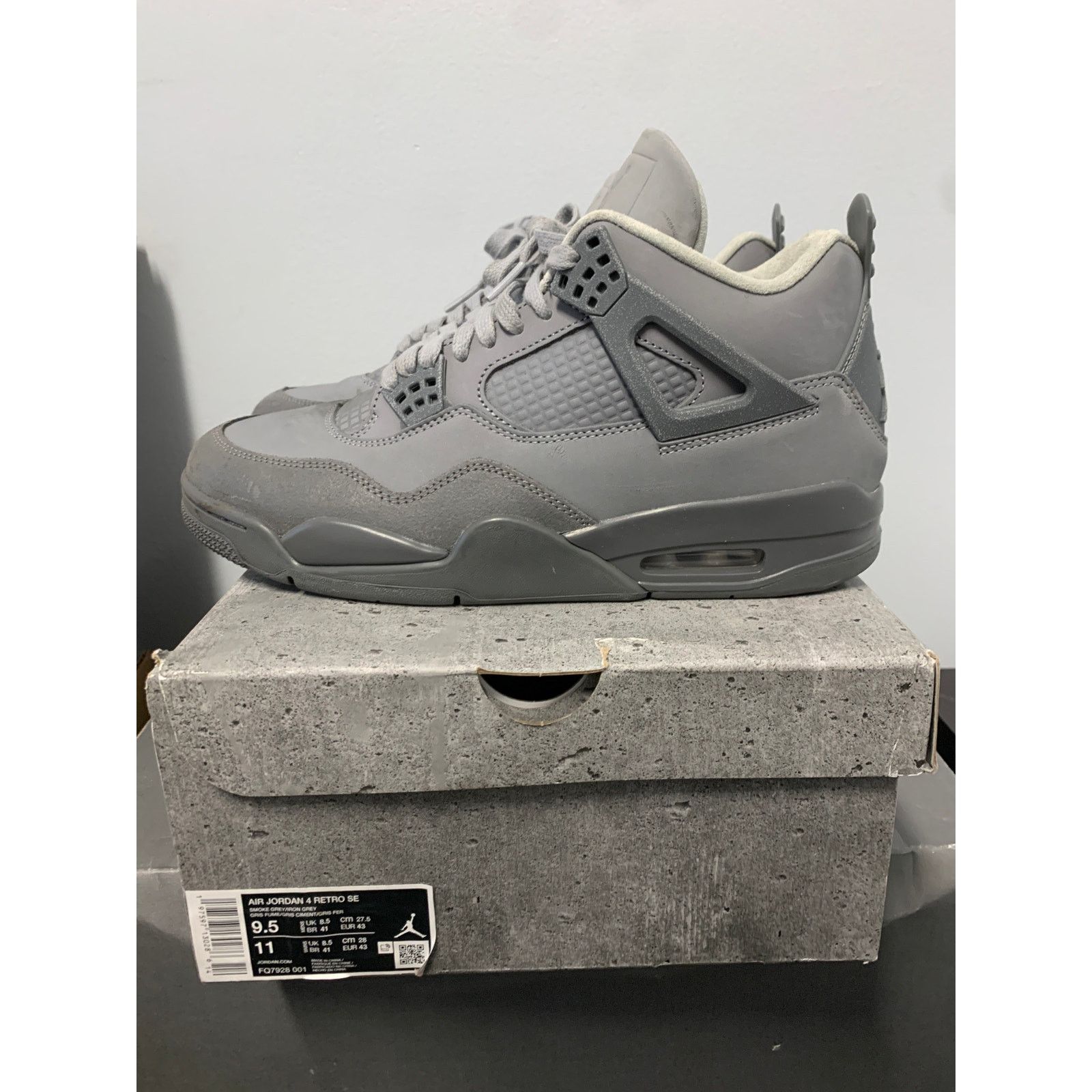 Nike Nike Jordan 4 Retro SE Paris Olympics Wet Cement Size 9.5 Size US 9.5 / EU 42-43 - 1 Thumbnail