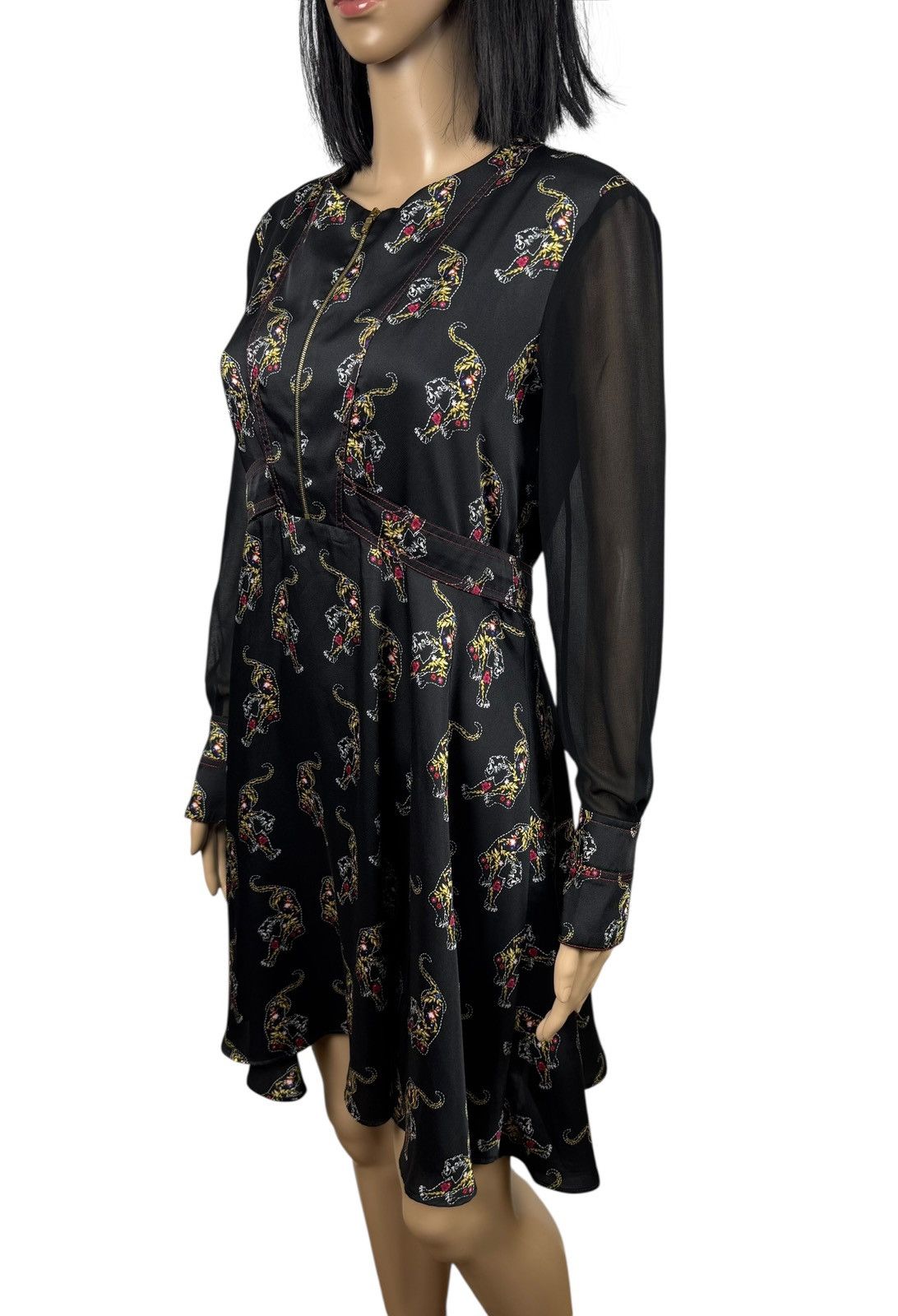 Sandro Sandro Printed Dress Mesh Sleeves size 2 Polyester Size M / US 6-8 / IT 42-44 - 6 Thumbnail