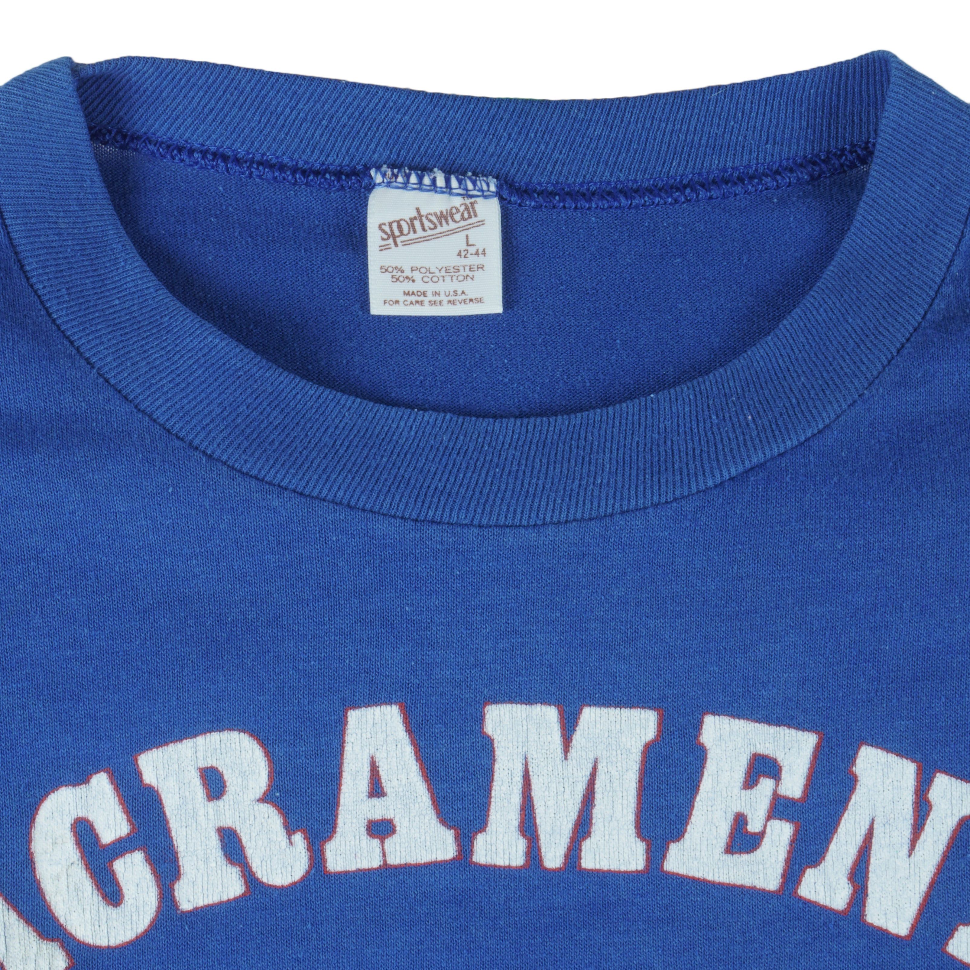NBA Vintage -Sacramento Kings Single Stitch T-Shirt 1980s Size US L / EU 52-54 / 3 - 4 Thumbnail