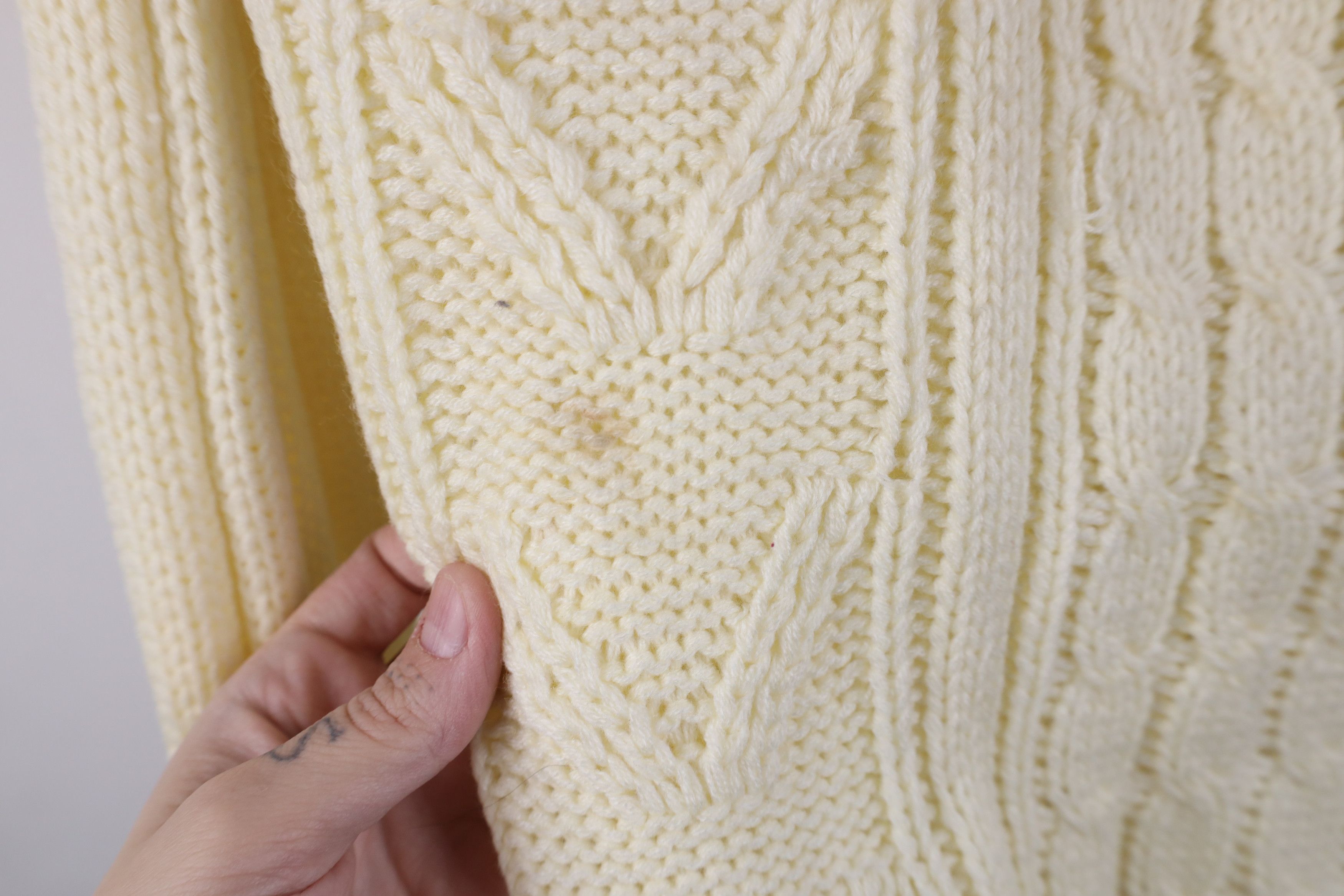 Vintage Vintage 70s Streetwear Fisherman Chunky Cable Knit Sweater Size US S / EU 44-46 / 1 - 6 Thumbnail