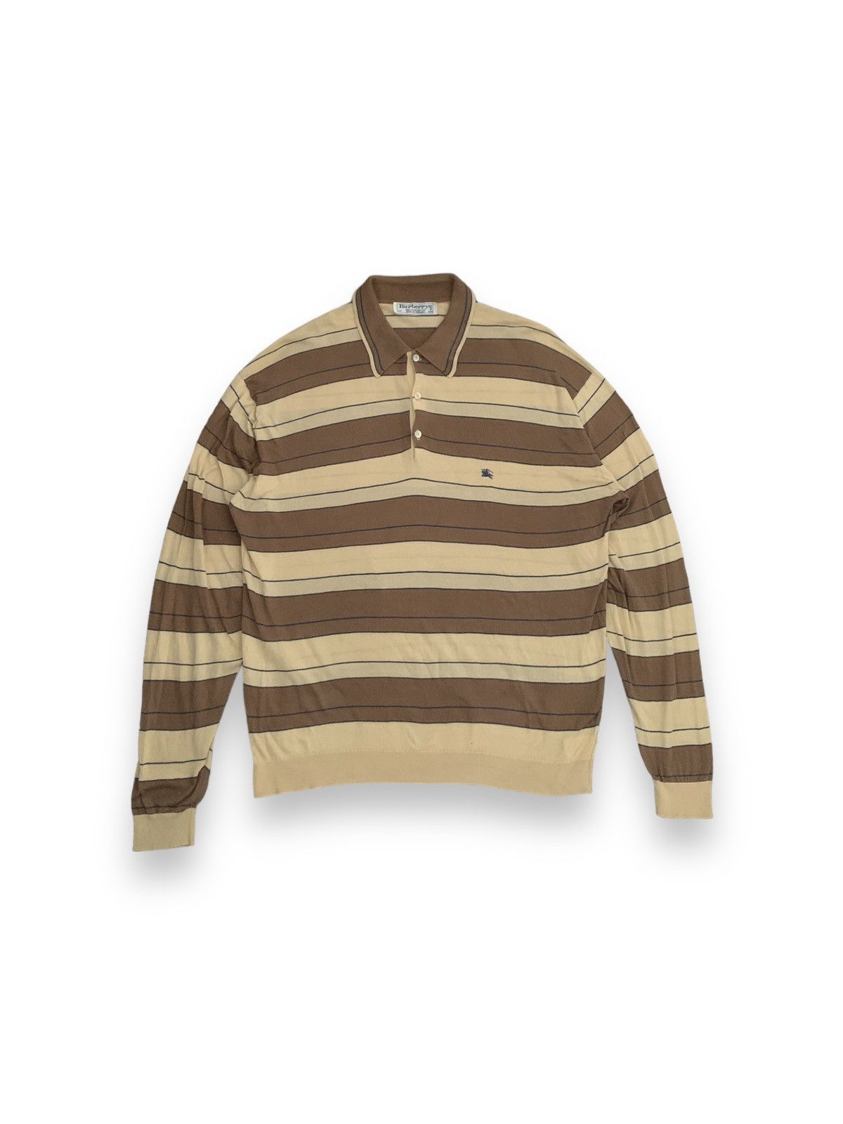 Burberry × Designer × Vintage Vtg burberry striped sweatshirt Size US M / EU 48-50 / 2 - 1 Thumbnail