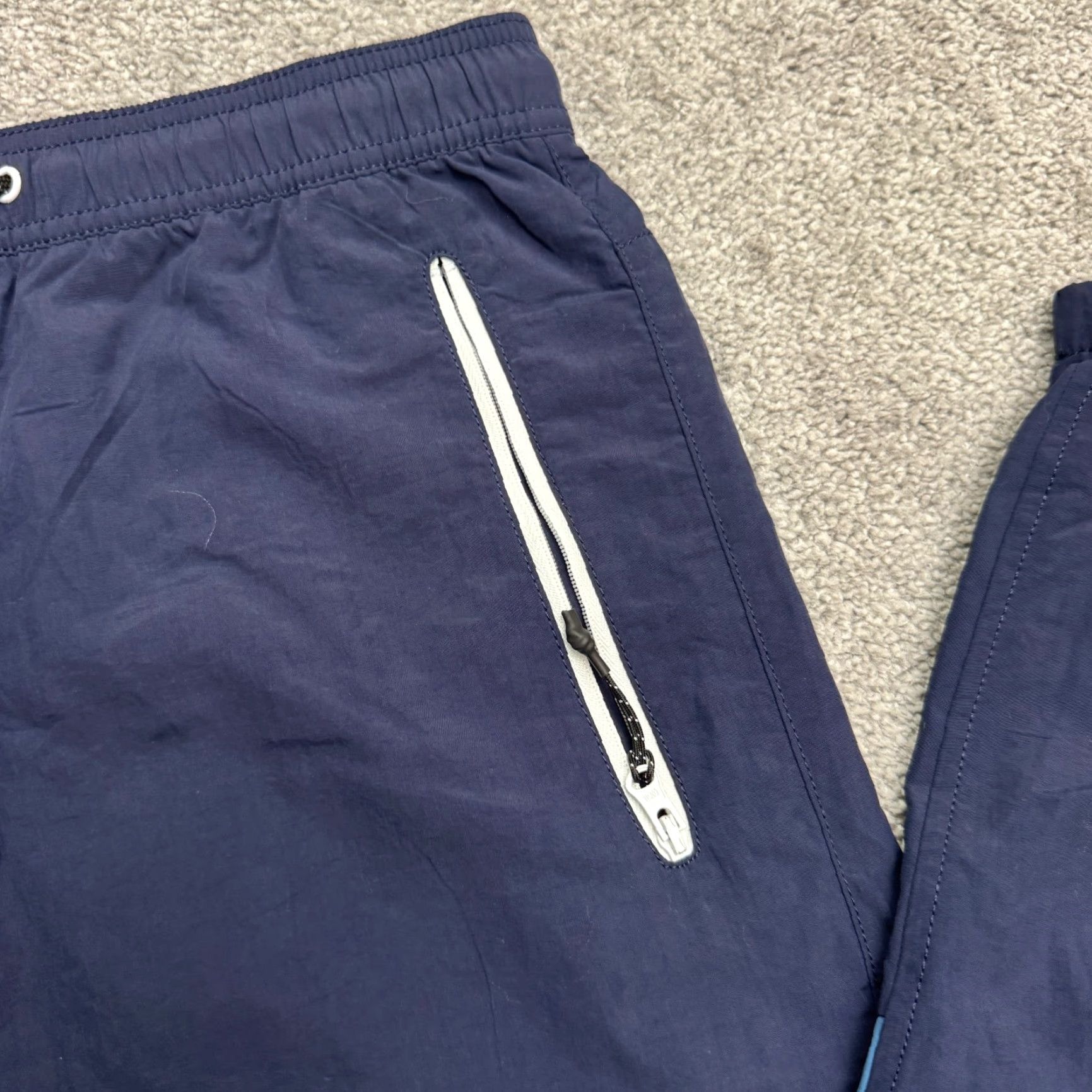 American Eagle Outfitters American Eagle Outfitters Nylon Jogger Pants Mens S Navy Blue Logo Size US 29 - 5 Thumbnail