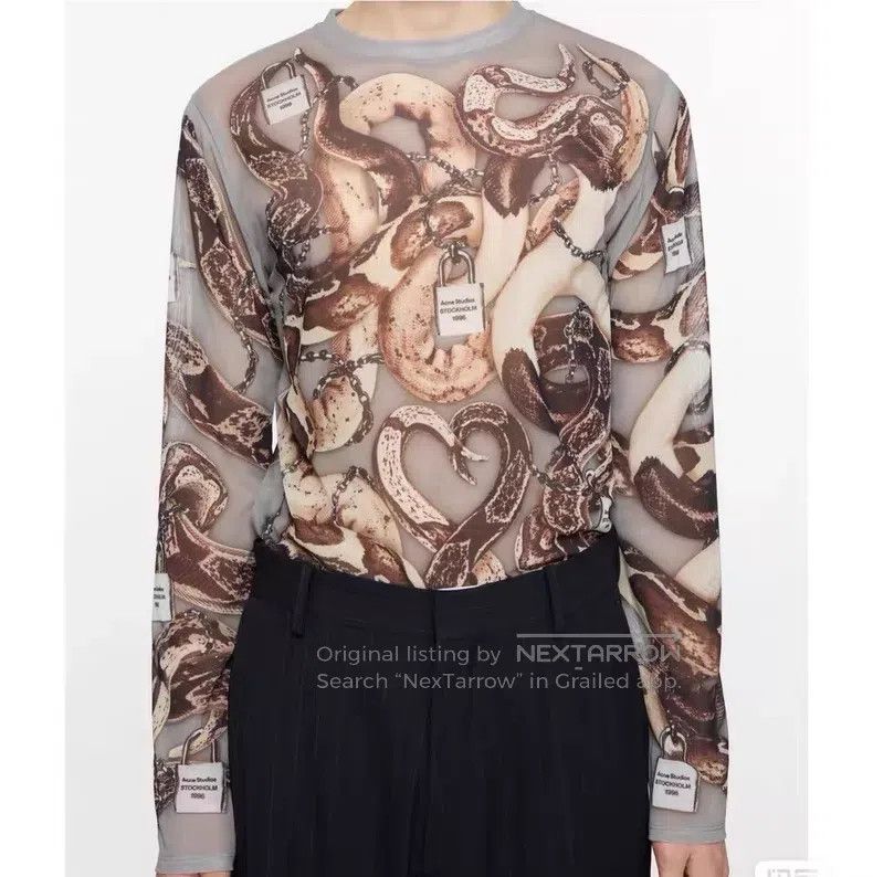 Acne Studios Acne Studios Long sleeve printed top Size US M / EU 48-50 / 2 - 5 Thumbnail