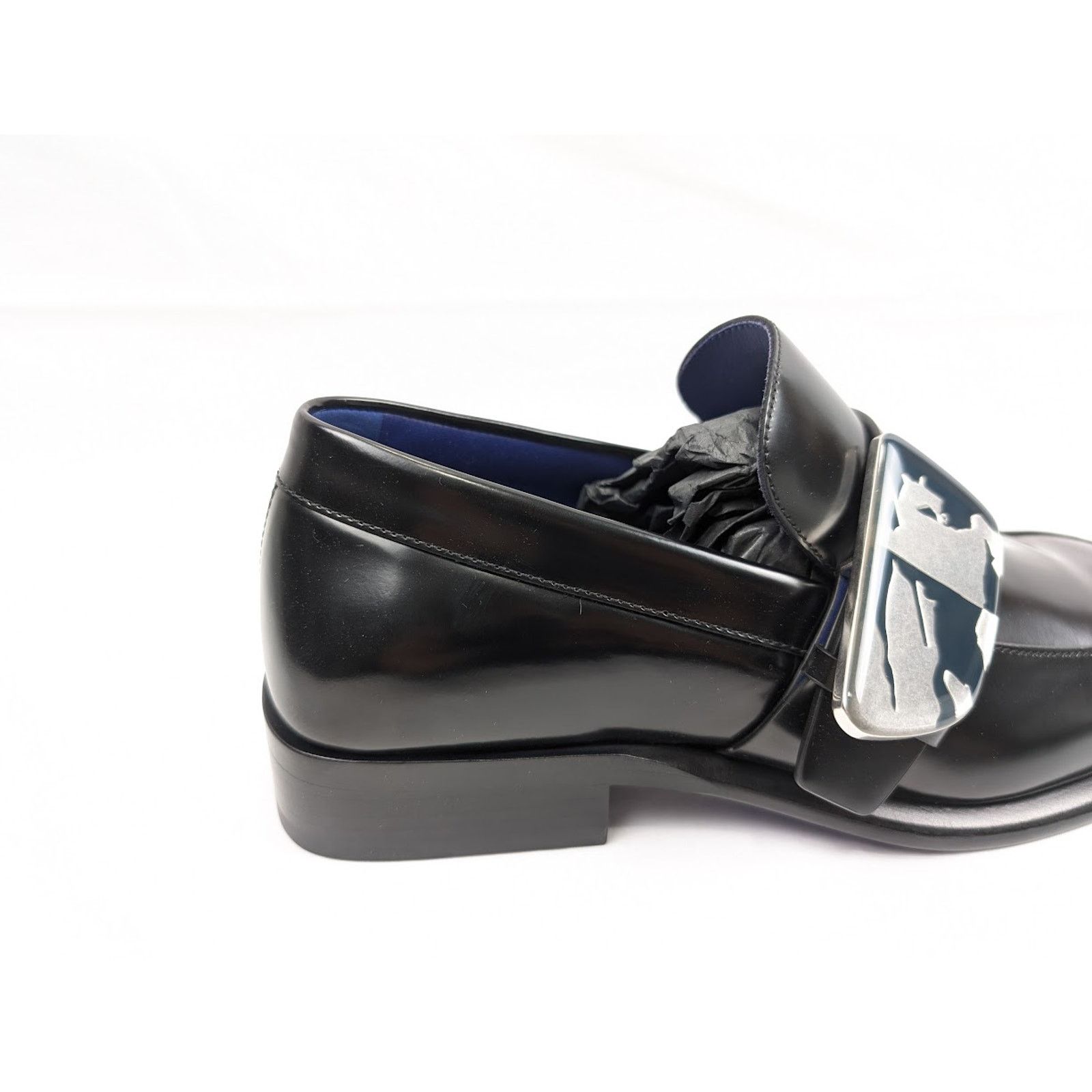 Burberry o1rshd1 Leather Loafers Shoes in Black Size US 12.5 / EU 45-46 - 4 Thumbnail