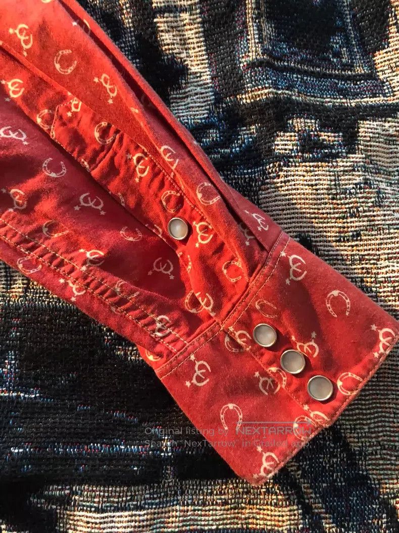 RRL Ralph Lauren RRL Ralph Lauren Classic Red Horseshoe Western Shirt Size US M / EU 48-50 / 2 - 5 Thumbnail
