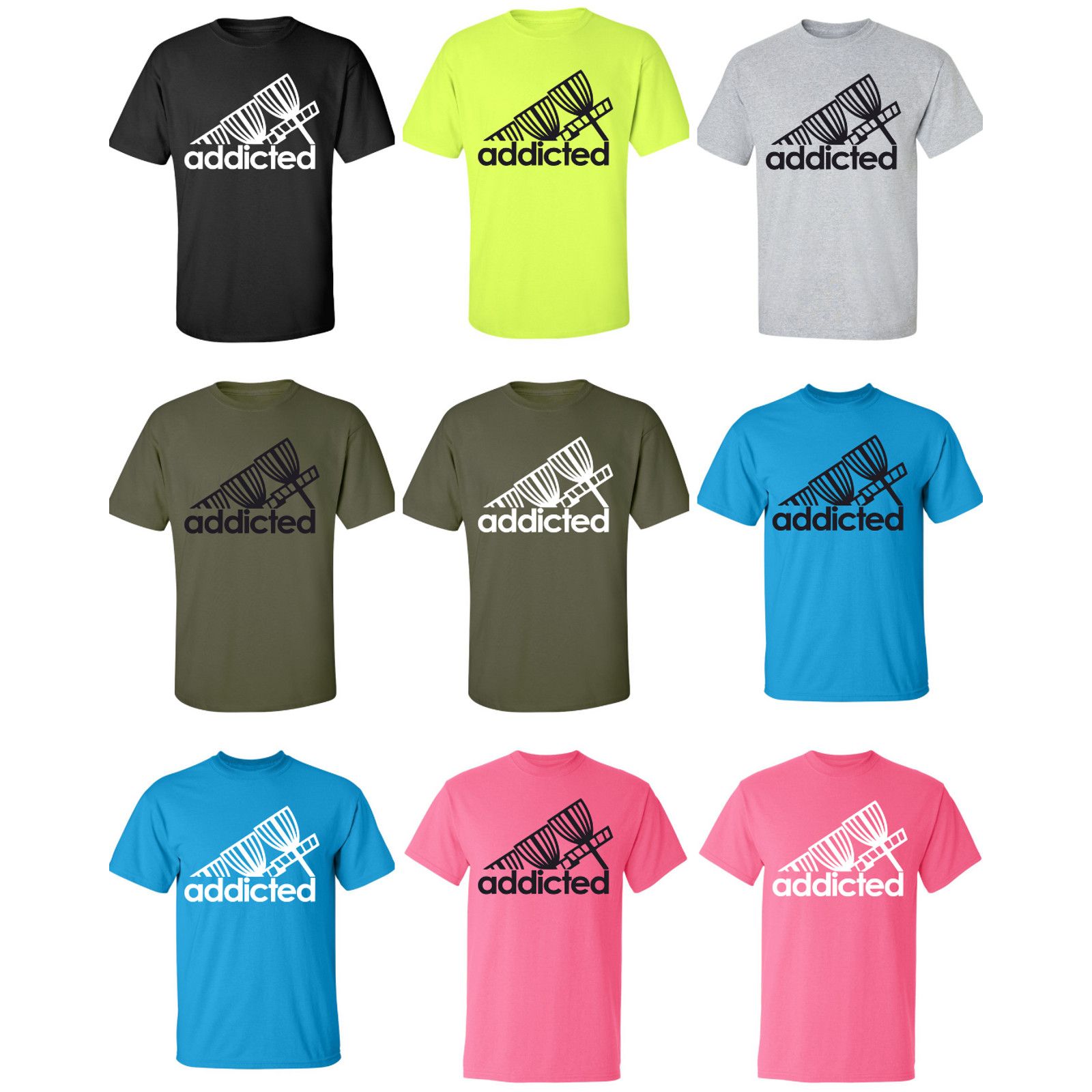 Gildan Disc Golf T Shirt ADDICTED Discgolfer Discgolfing Shirt Size US XL / EU 56 / 4 - 2 Thumbnail