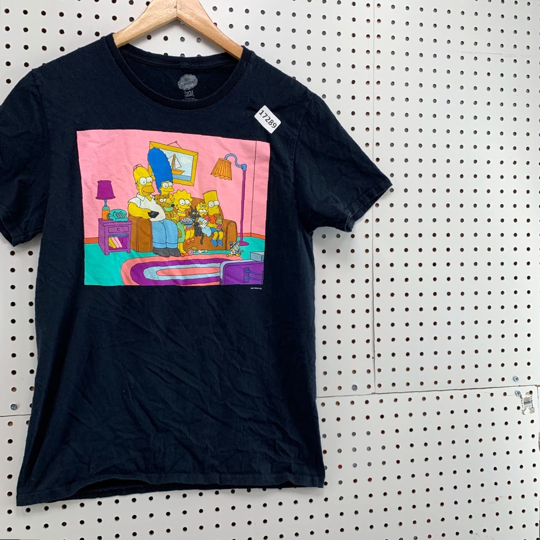 Vintage VINTAGE The Simpsons Shirt Black Adult Medium Fits 18X27 Short Sleeve Couch Cartoon TV T Size US M / EU 48-50 / 2 - 4 Thumbnail