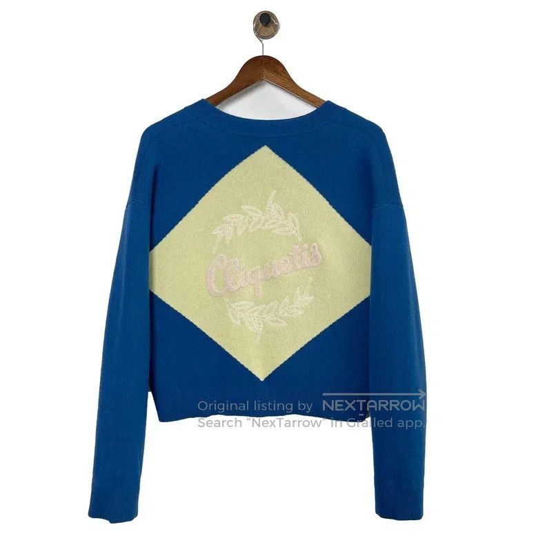 Hermes Hermes Limited Edition Printed Knit Sweater in Blue Size XS / US 0-2 / IT 36-38 - 4 Thumbnail