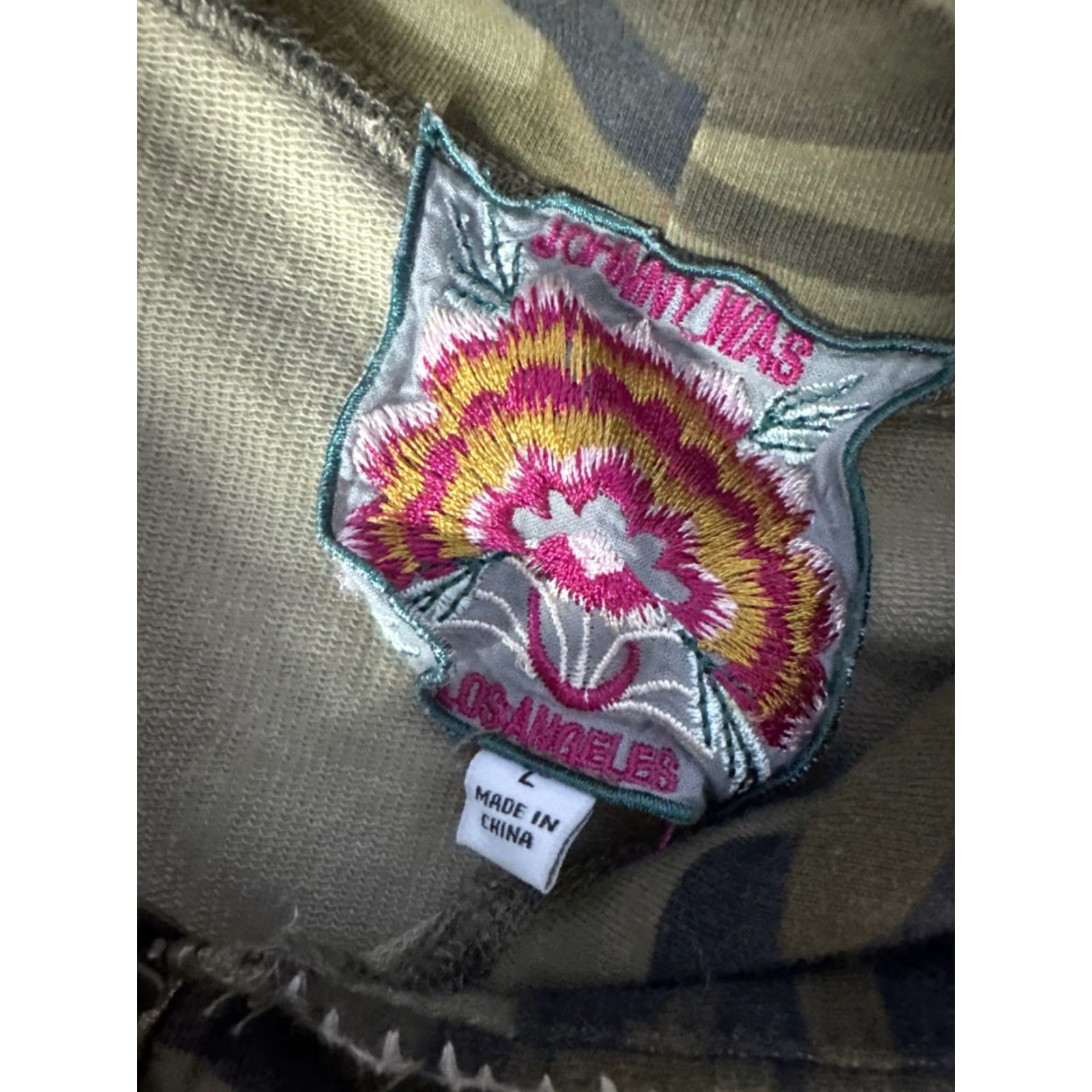 Johnny Was Johnny Was Camo Embroidered Hoodie Jacket Full Zip Sz L Long Sleeves Size L / US 10 / IT 46 - 4 Thumbnail