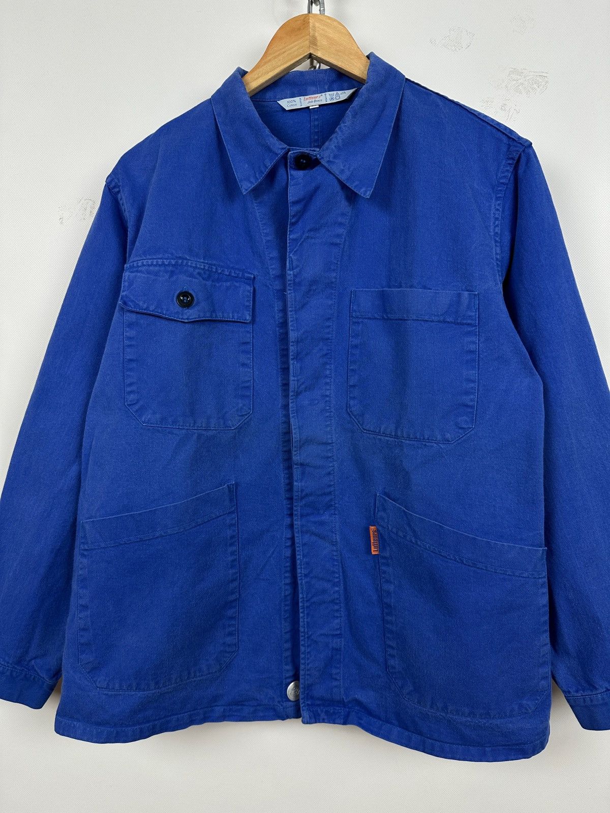 Le Laboureur 80s Vintage Lutteurs French Workwear Sanfor Chore Jacket Size US M / EU 48-50 / 2 - 5 Thumbnail