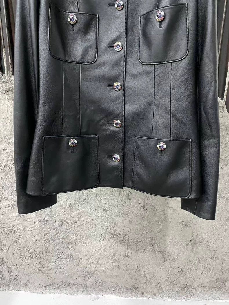 Chanel Chanel 25p black sheepskin four-pocket lapel leather jacke Size XS / US 0-2 / IT 36-38 - 4 Thumbnail
