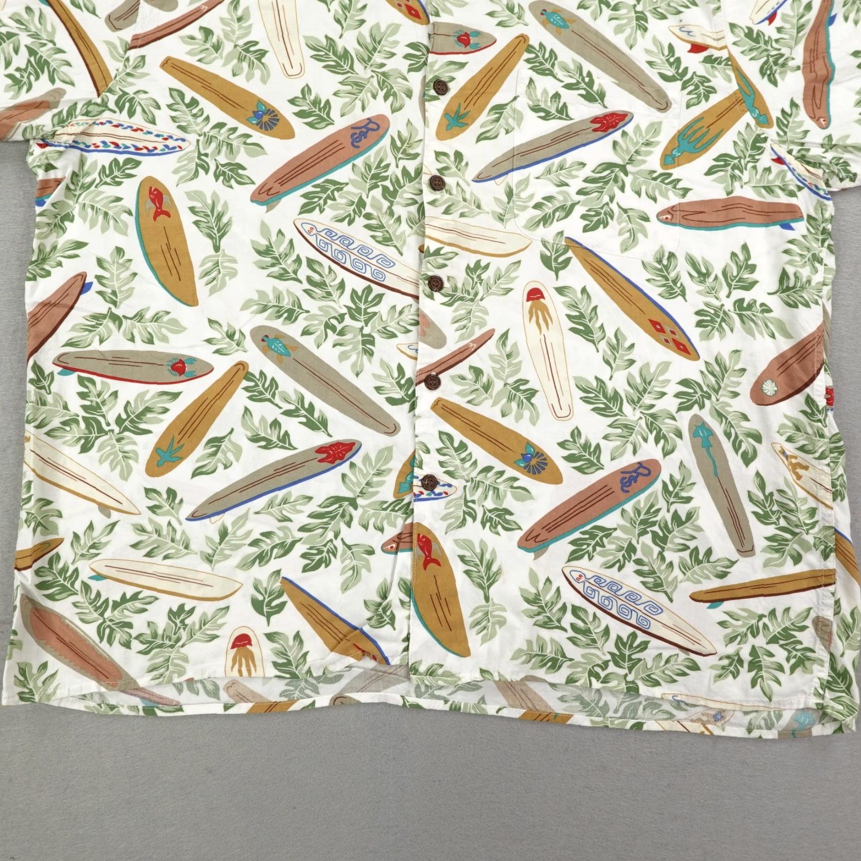 Reyn Spooner VINTAGE Reyn Spooner Shirt Mens Medium White Hawaiian Surfboards Aloha Camp Graphic Print Rayon Lightweight Casual Size US M / EU 48-50 / 2 - 4 Thumbnail