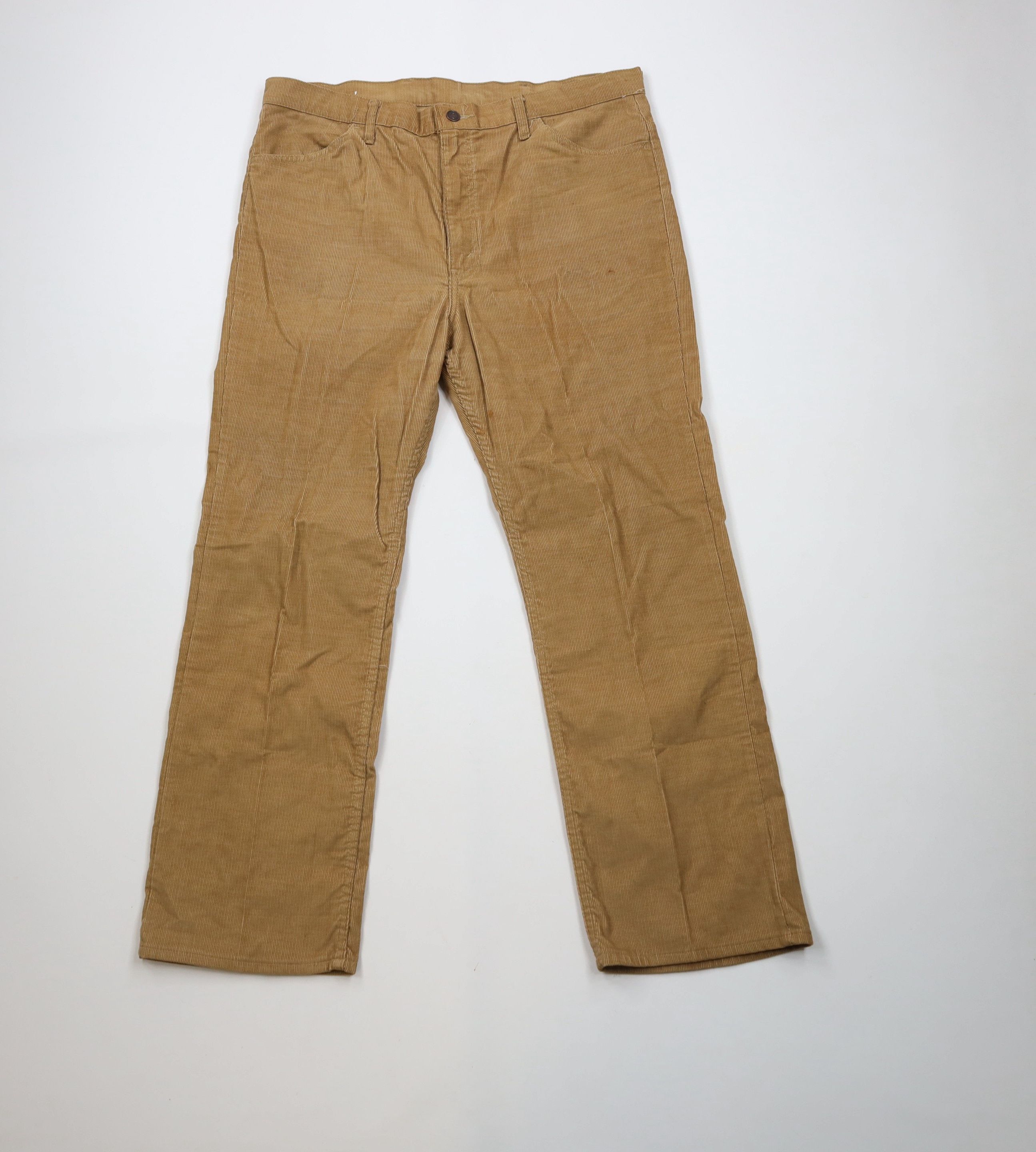 Vintage Vintage 70s Streetwear Wide Leg Corduroy Chino Pants USA Size US 38 / EU 54 - 1 Thumbnail
