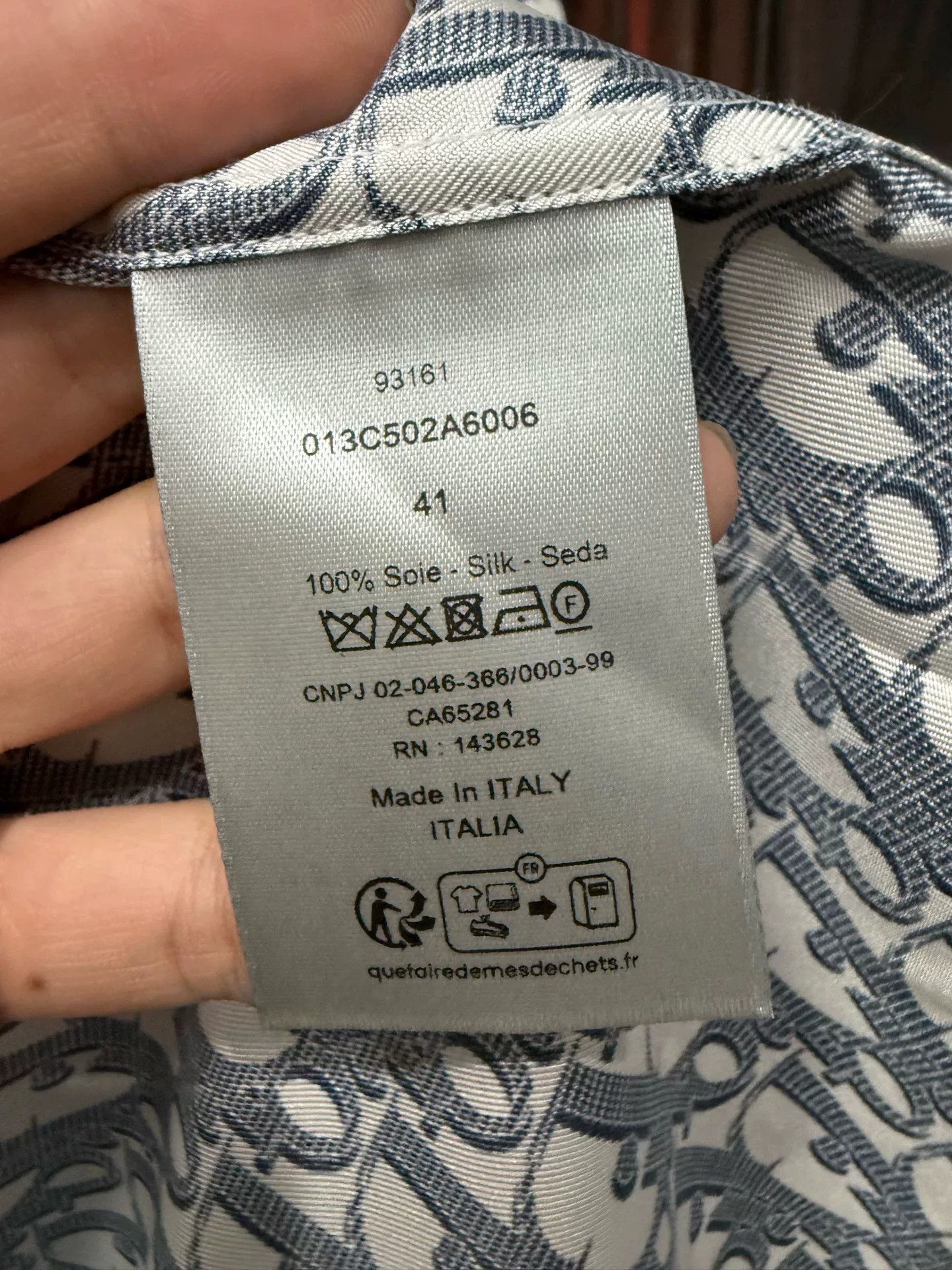 Dior dior printed silk long sleeve shirt Size US M / EU 48-50 / 2 - 5 Thumbnail