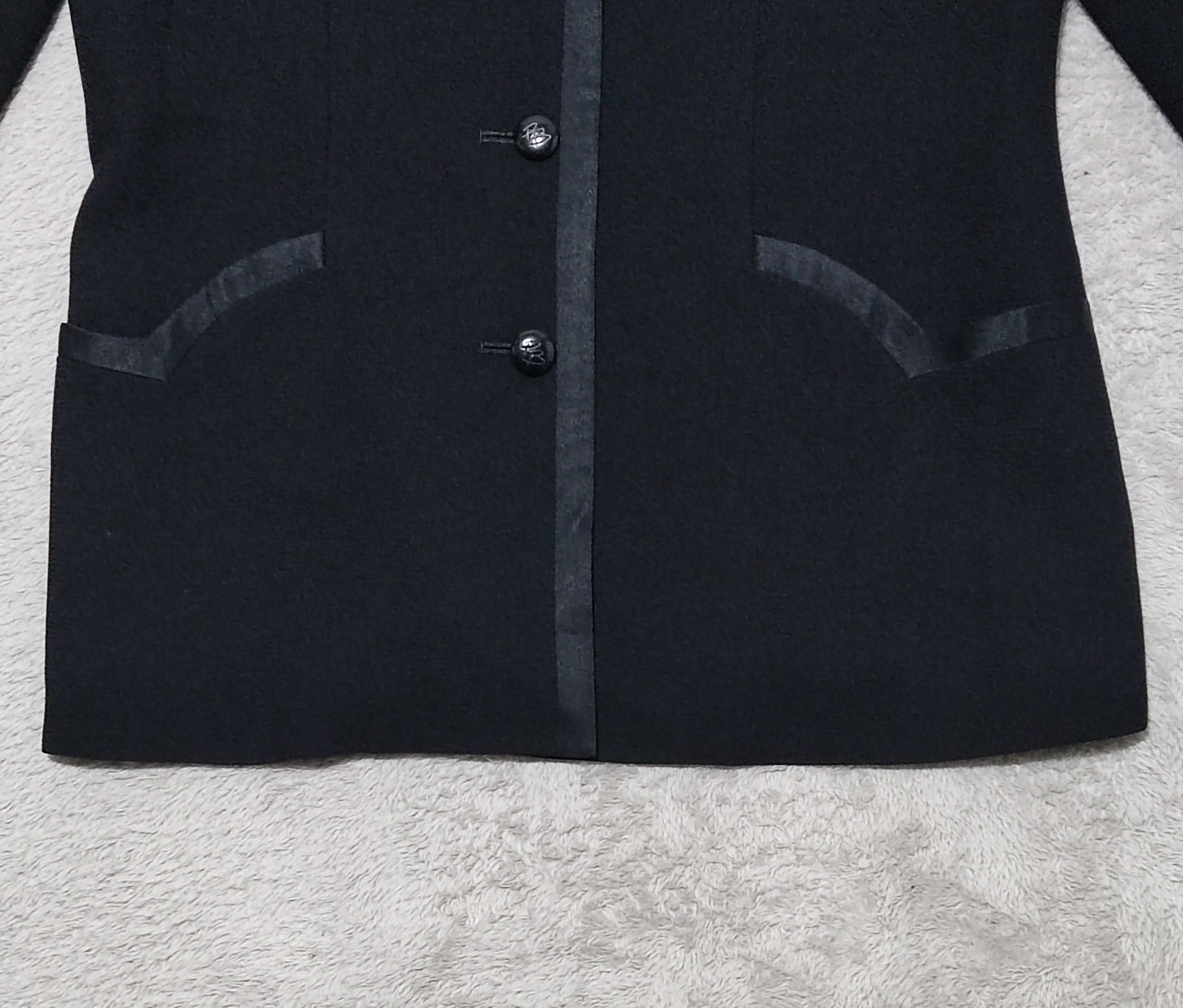 Pierre Balmain VTG PIERRE BALMAIN Formalité Collarless Satin Trim Jacket Size S / US 4 / IT 40 - 4 Thumbnail