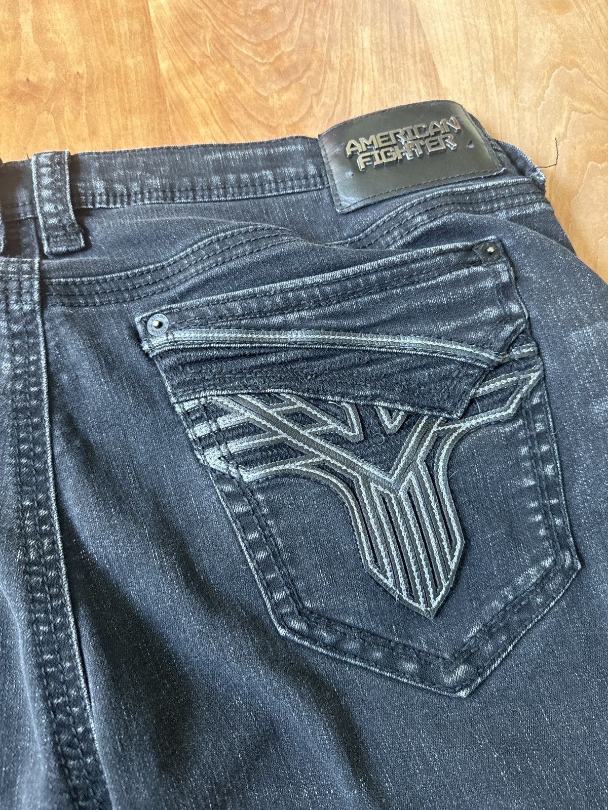 Affliction American Fighter Baggy blackwash jeans Size US 42 / EU 58 - 3 Thumbnail