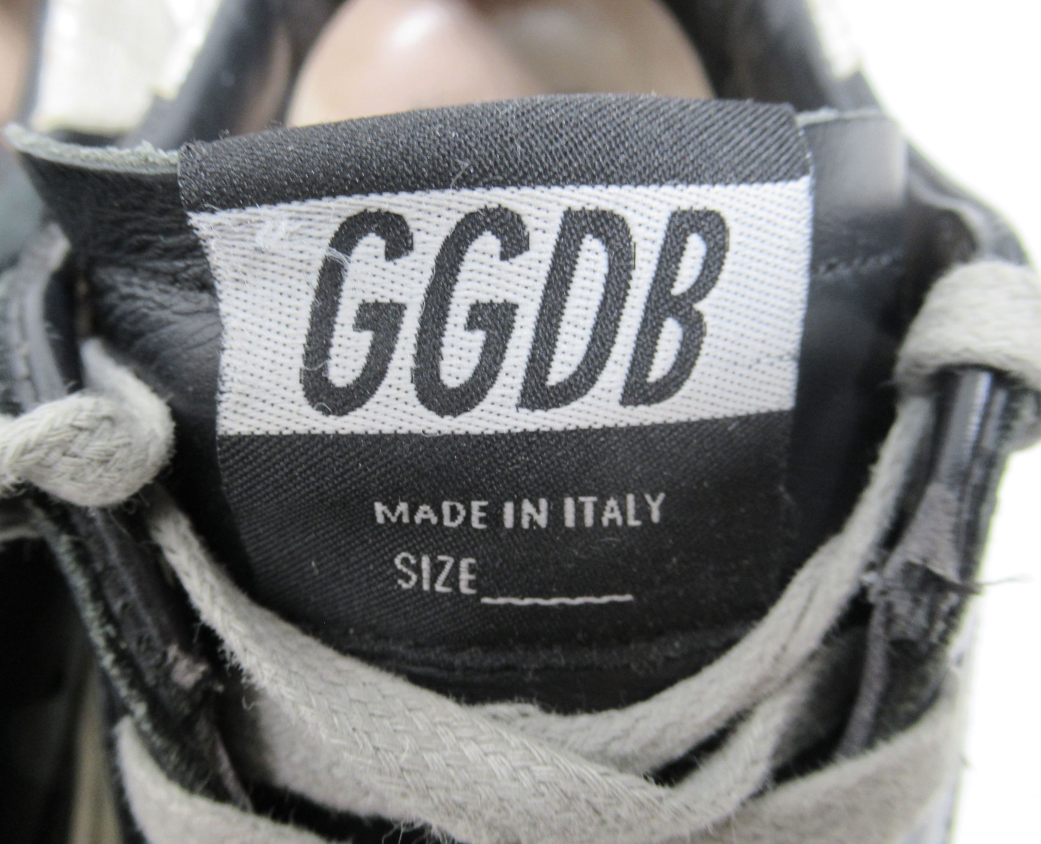 Golden Goose Golden Goose Hi Star Black Leather Silver Star Silver Heel Size US 5 / IT 35 - 3 Thumbnail