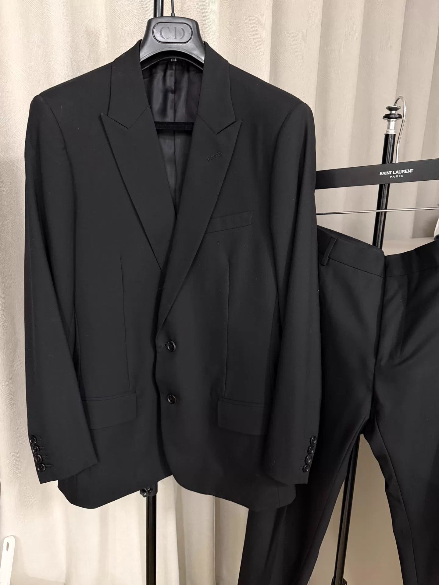 Dior Dior Men 2023ss Black Two-Button Wool Suit 48 Size 48R - 1 Thumbnail