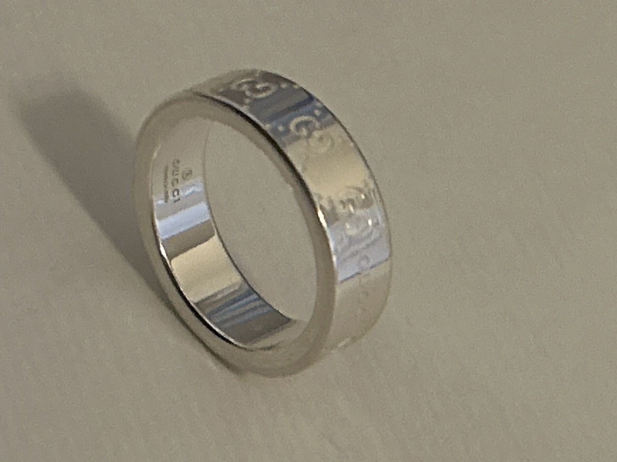 Gucci Gucci Signature GG Wide Logo Ring AG 925 814720 Size ONE SIZE - 4 Thumbnail