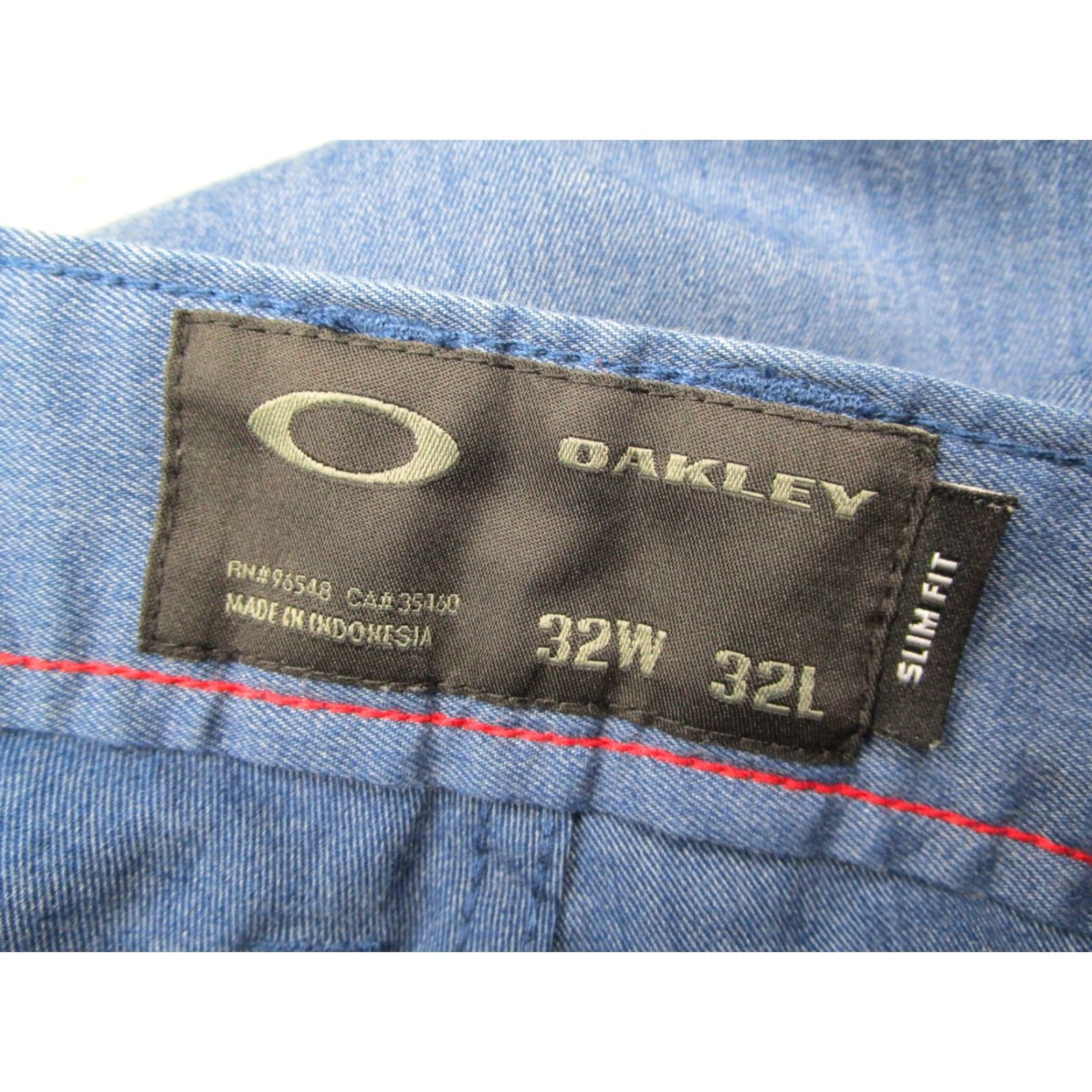 Oakley VINTAGE Oakley Pants Mens 32 Blue Slim Fit Chino 50s Casual Work Stretch 32x32 Size US 32 / EU 48 - 3 Thumbnail
