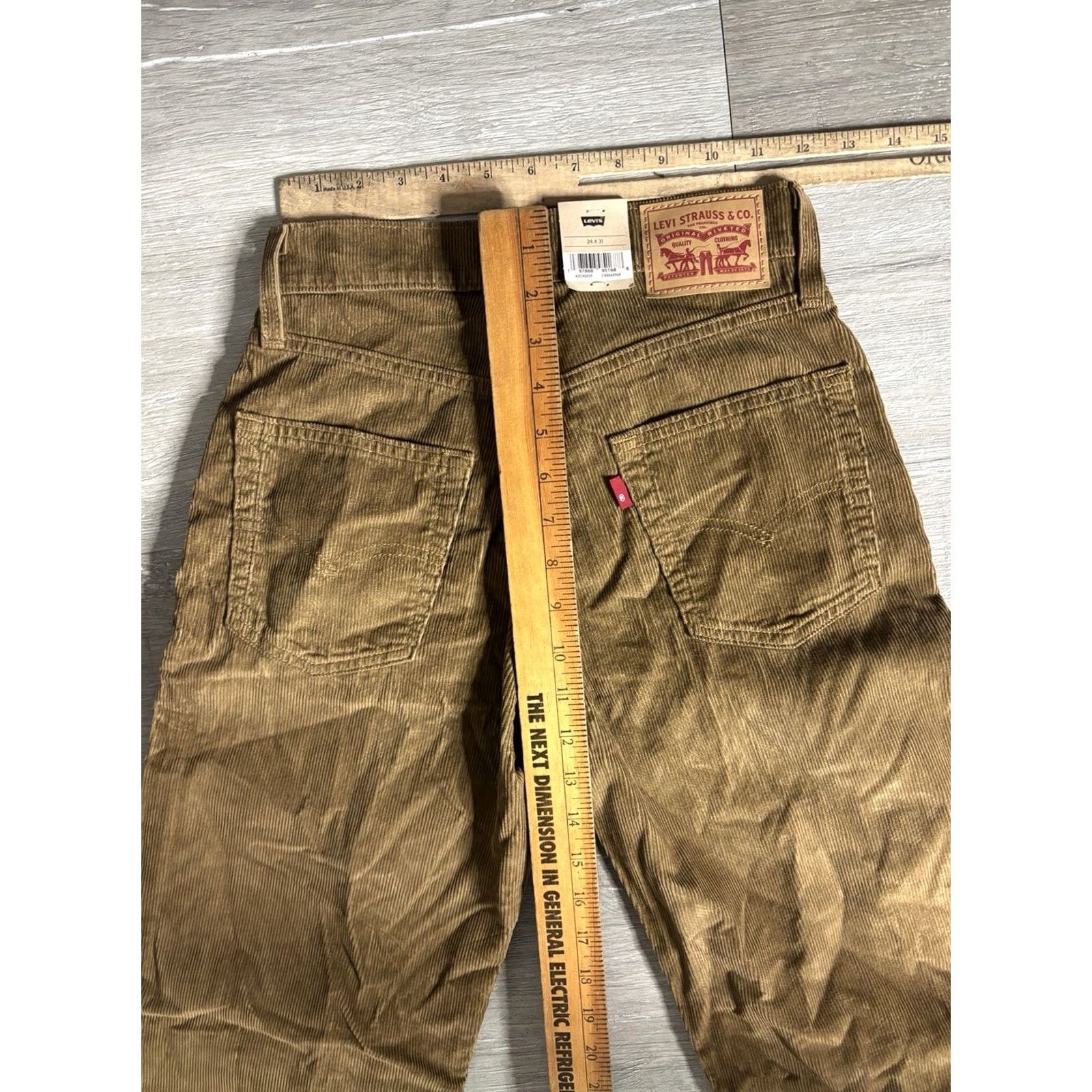 Levi's VINTAGE Levi's 94 Baggy Pants Womens 24x31 Brown Corduroy Relaxed High Rise Water Less 2 Size 42" / US 20 - 3 Thumbnail