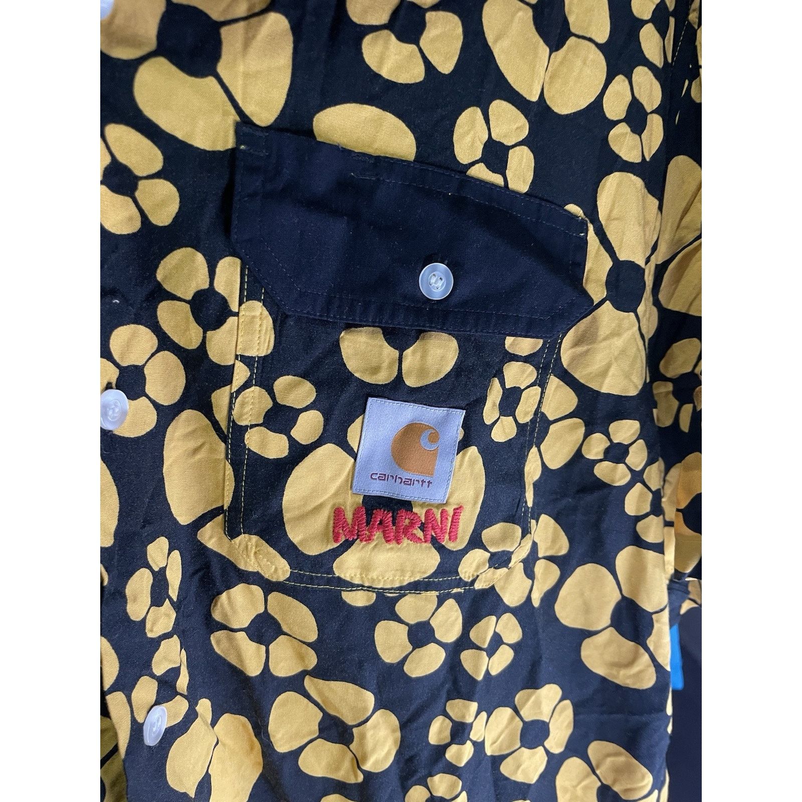 Carhartt Size L -Carhartt × MARNI S MASTER SHIRT Short Sleeve Floral Size US L / EU 52-54 / 3 - 4 Thumbnail