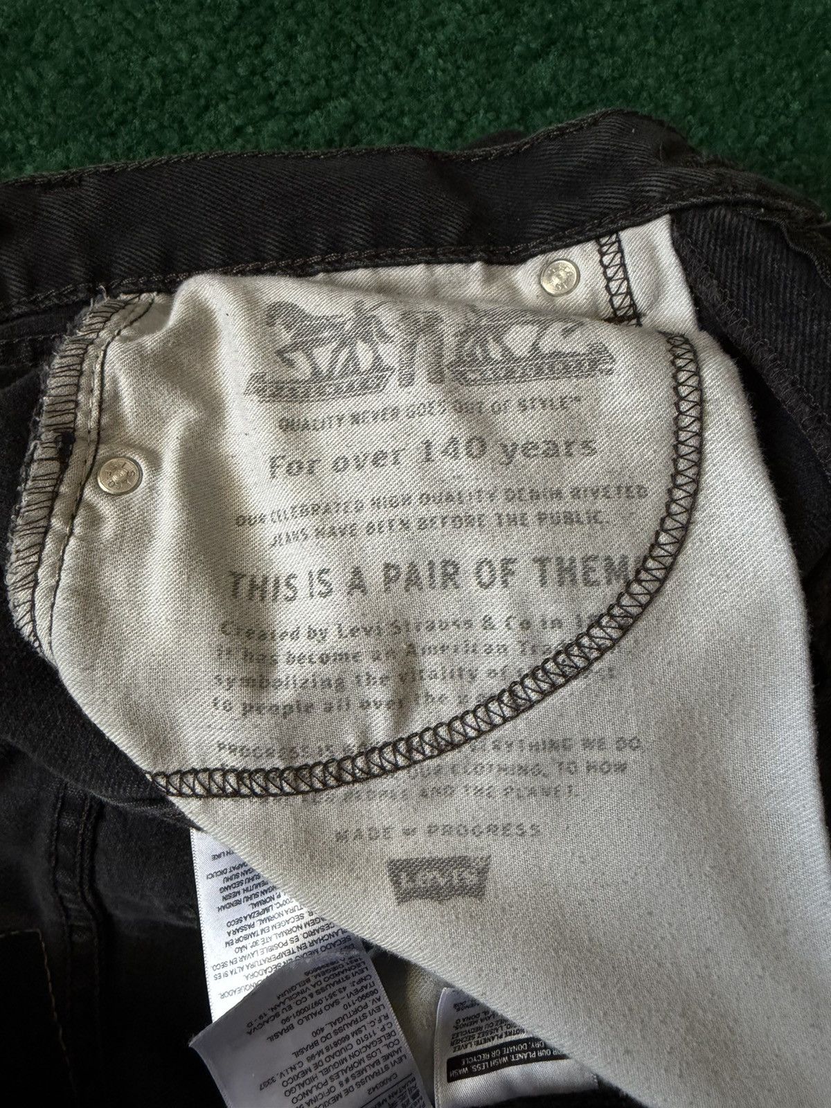 Levi's Levi’s 505 Regular Fit Jeans – Faded Black – W29 x L32 Size US 29 - 4 Thumbnail