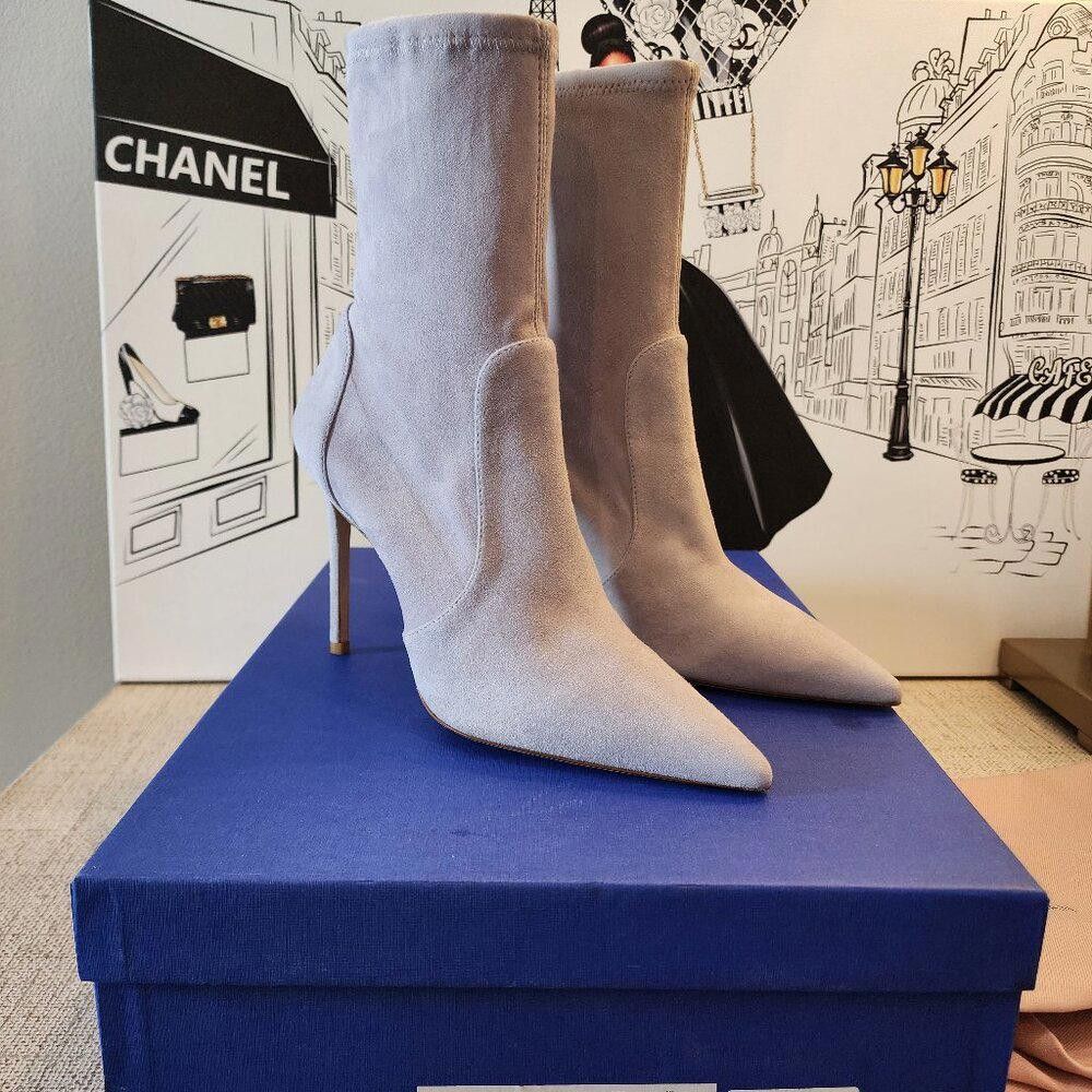 Stuart Weitzman STUART WEITZMAN Women's Stuart Stretch Bootie Suede Leather Size US 9 / IT 39 - 1 Thumbnail