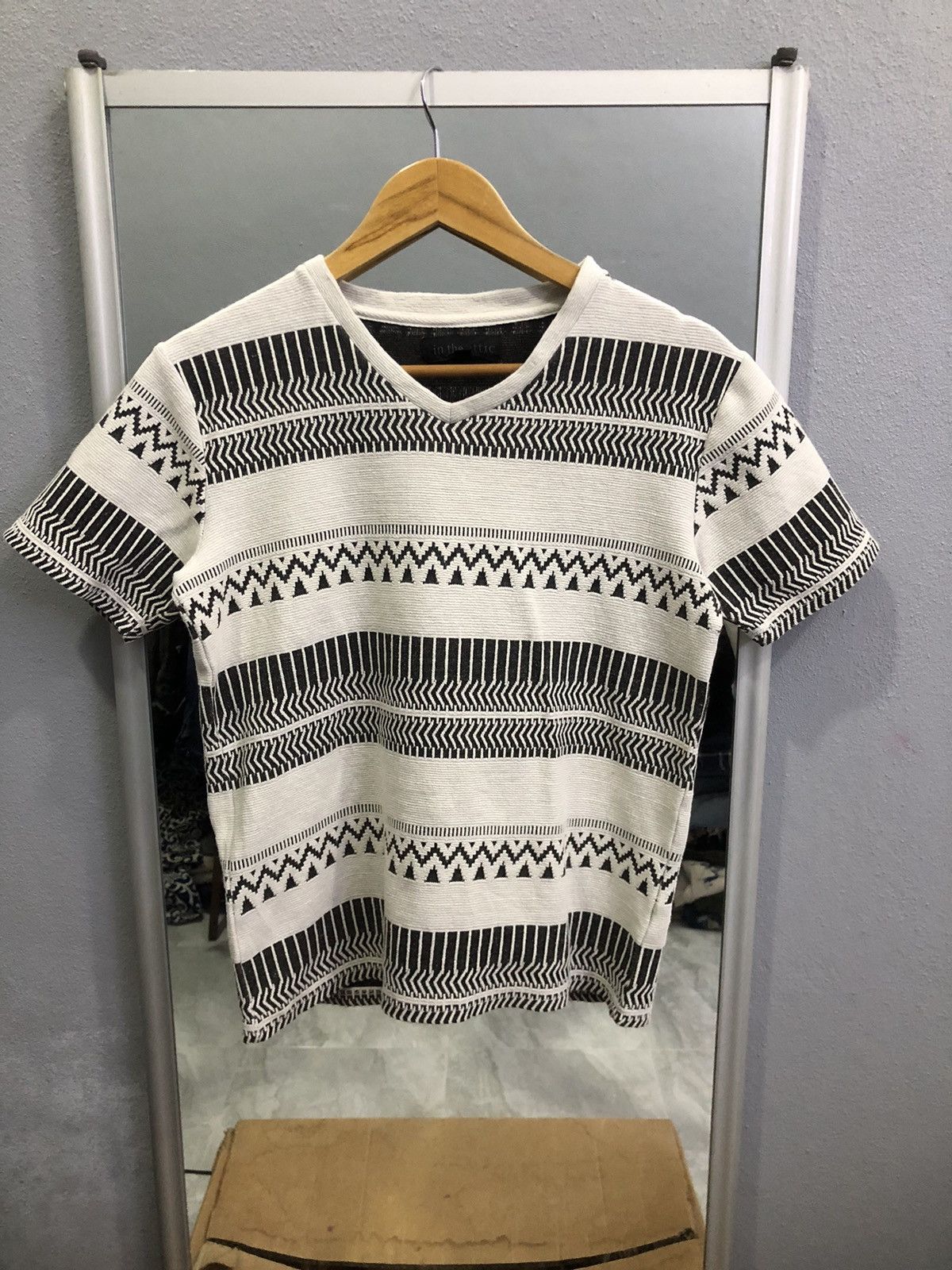 In The Attic in the attic Textured Zigzag Knit Tee Size US S / EU 44-46 / 1 - 1 Thumbnail