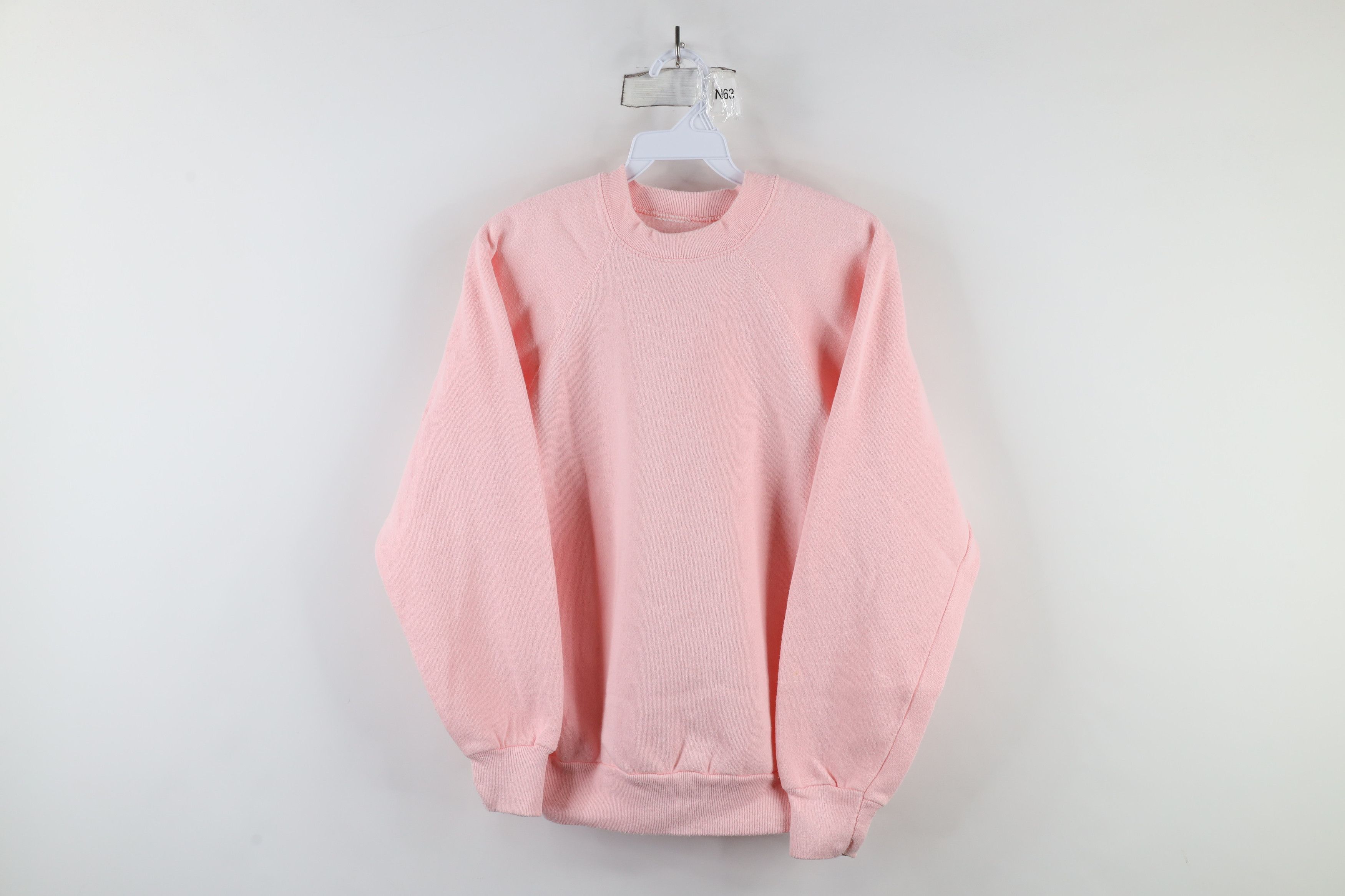 Vintage Vintage 90s Streetwear Crewneck Sweatshirt Pink USA Size S / US 4 / IT 40 - 1 Thumbnail