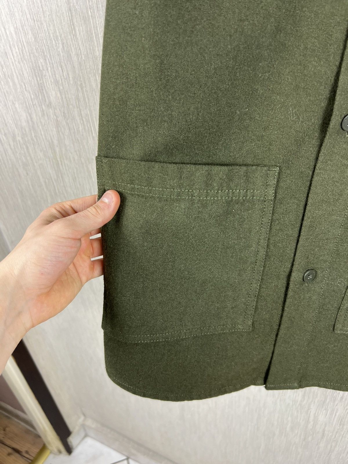 Han Kjobenhavn Archival Han Kjøvenhavn public shirt wool over shirt army Size US M / EU 48-50 / 2 - 8 Thumbnail