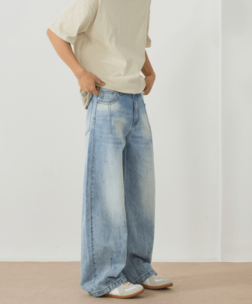 Japanese Brand × Vintage American high street straight flared baggy jeans Size US 32 / EU 48 - 4 Thumbnail