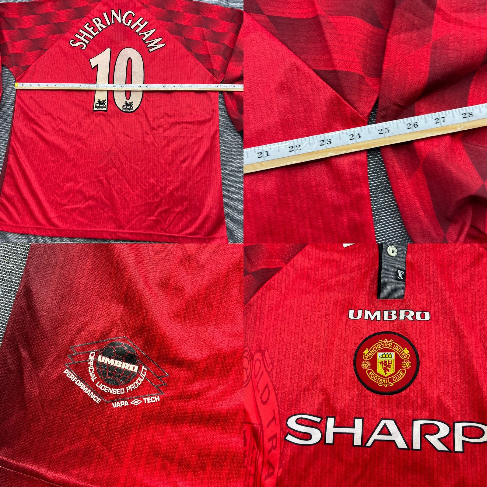 Umbro VINTAGE Umbro Manchester United Jersey Shirt XL Red Football Teddy Sheringham Long Sleeve Shirts Men's Size US XL / EU 56 / 4 - 9 Thumbnail