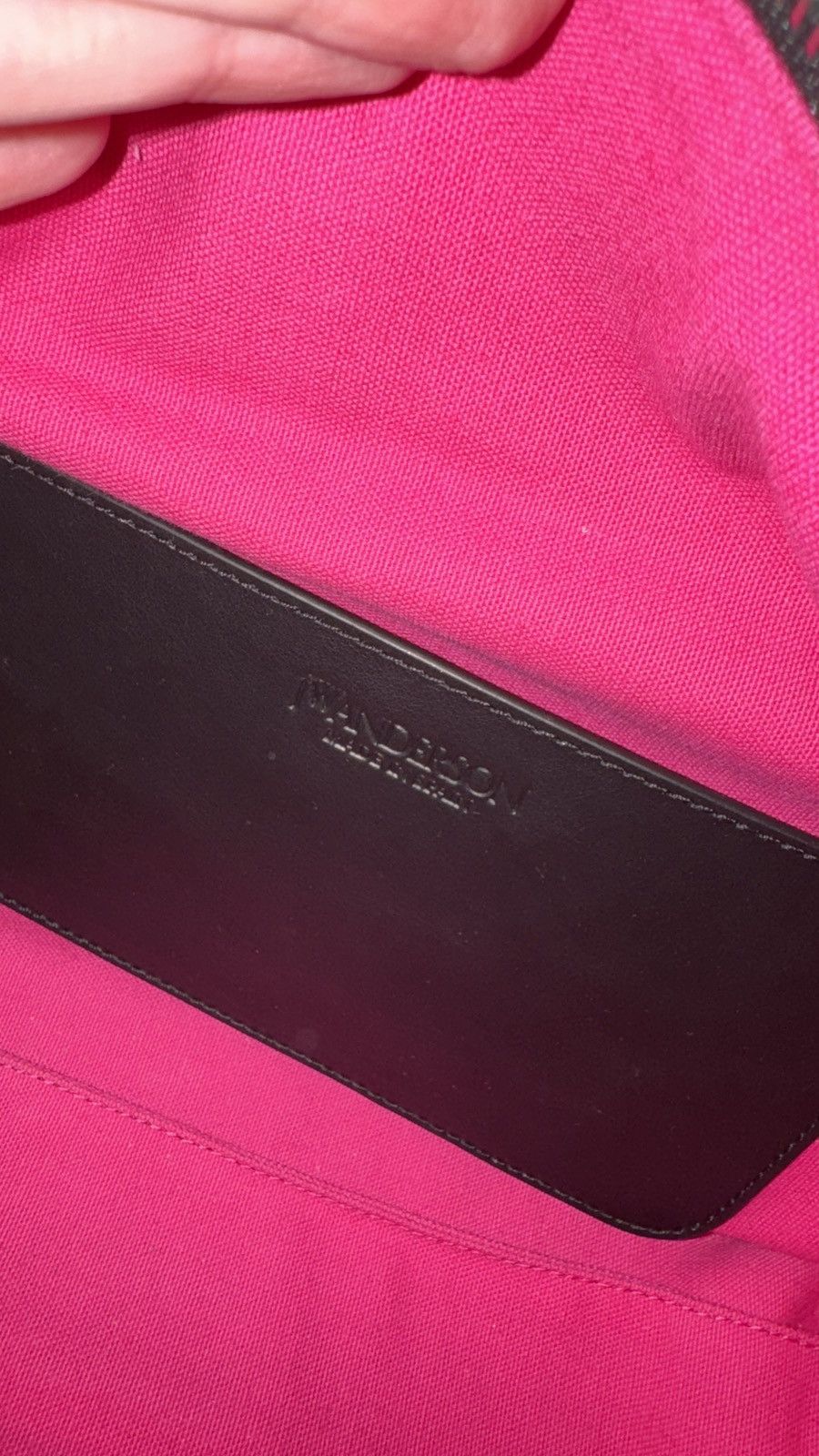 JW Anderson JW Anderson Corner Rope Leather Crossbody Bag Black and Pink Size ONE SIZE - 8 Thumbnail