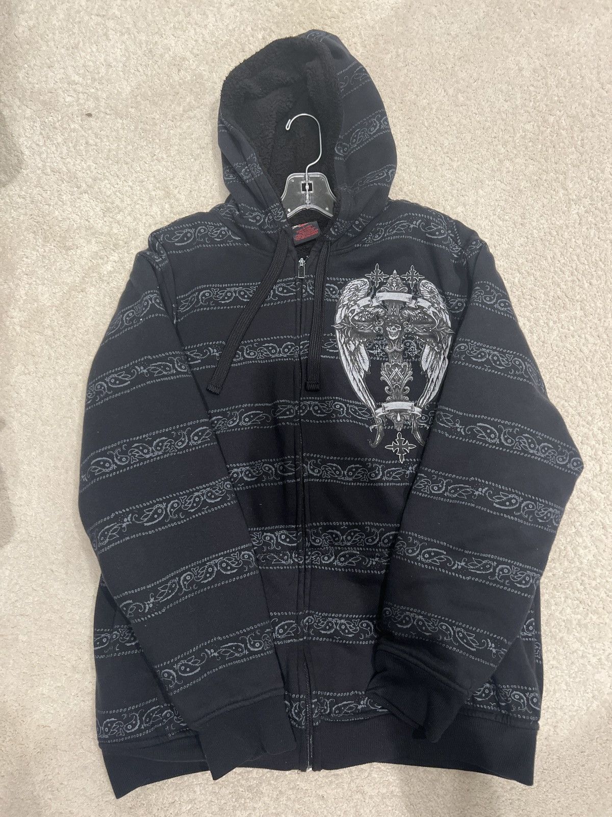 Affliction × Raw State × Southpole MMA Elite Y2K Zip Hoodie