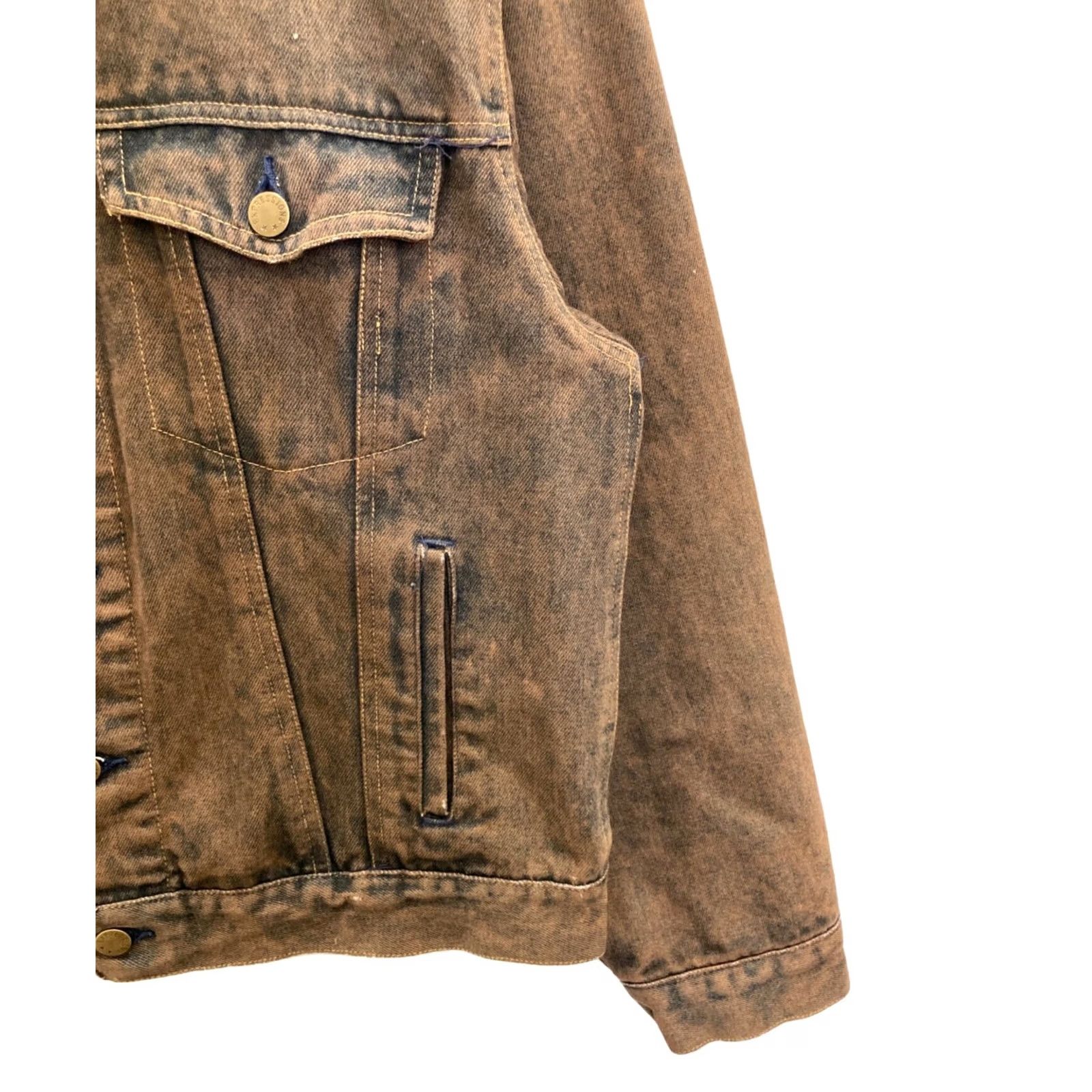 Vintage EXPRESSIONS Denim Jacket Men Size M Brown Jacket Size US M / EU 48-50 / 2 - 4 Thumbnail