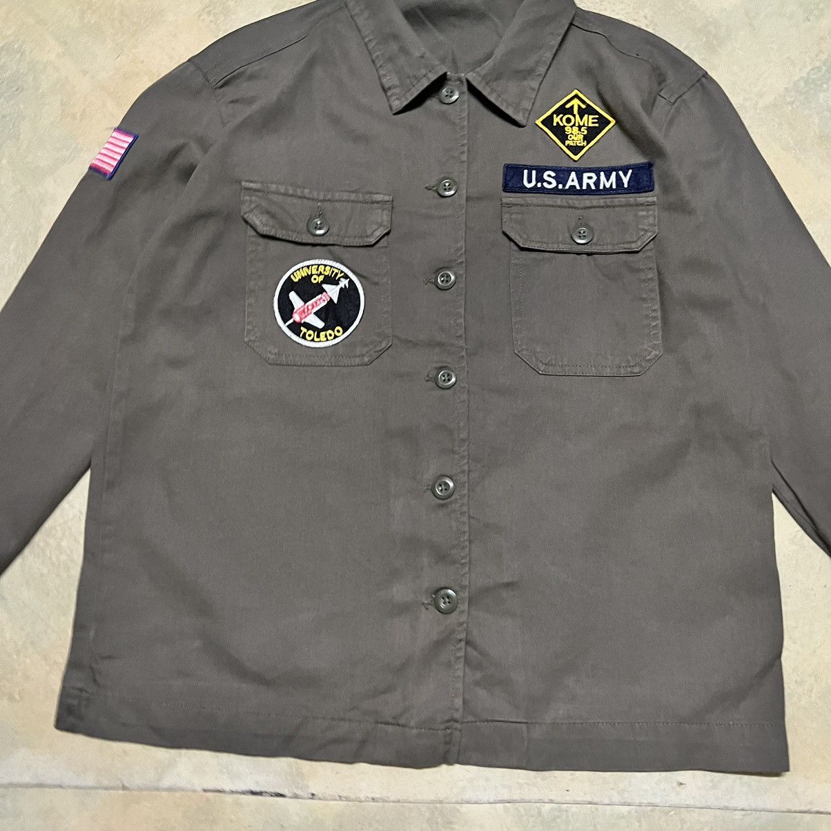 Japanese Brand Japanese Brand Browny Army Style Button Up Shirt Size US S / EU 44-46 / 1 - 3 Thumbnail