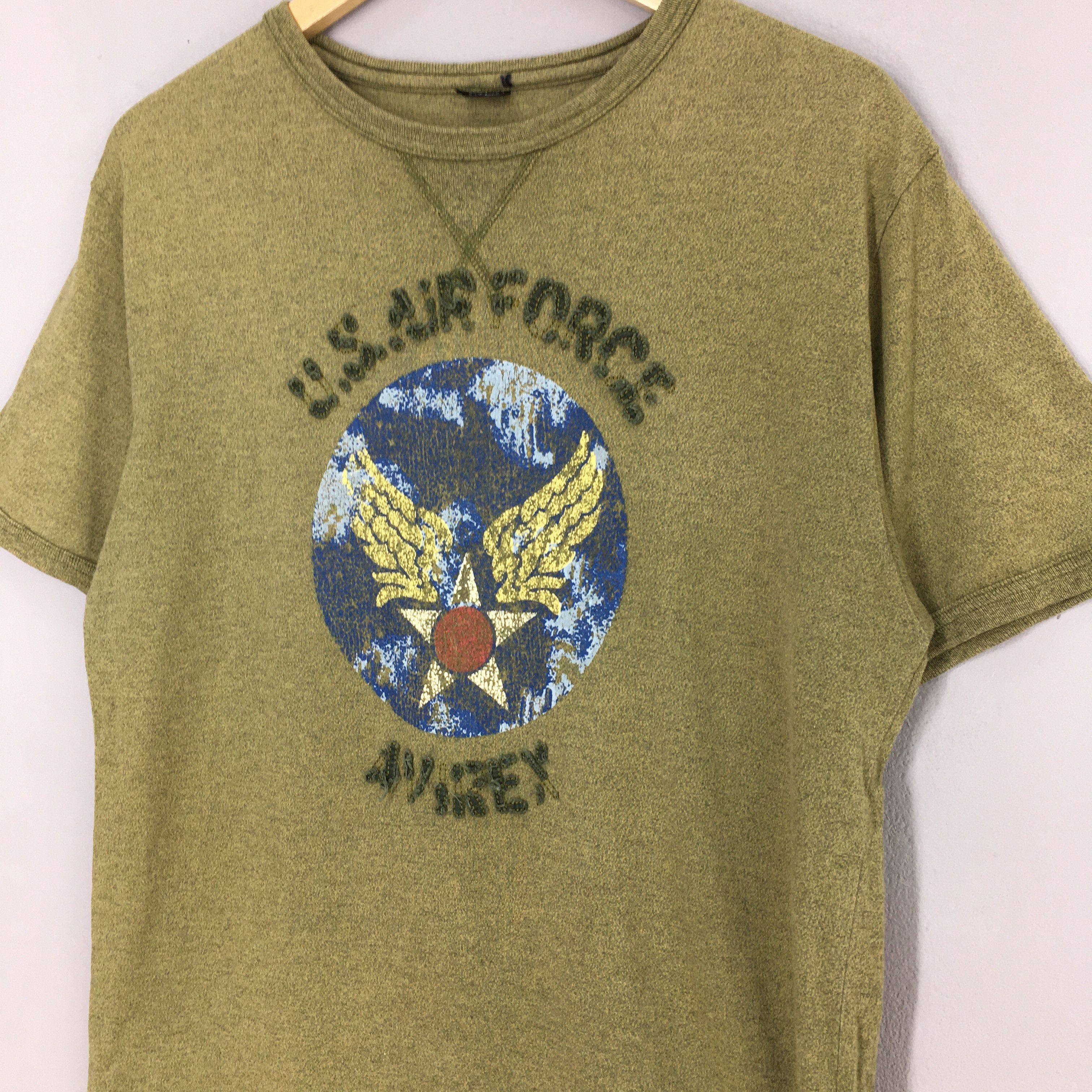 Avirex Vintage Avirex Us Air Force USAF Olive T shirt Size XL Size US XL / EU 56 / 4 - 4 Thumbnail