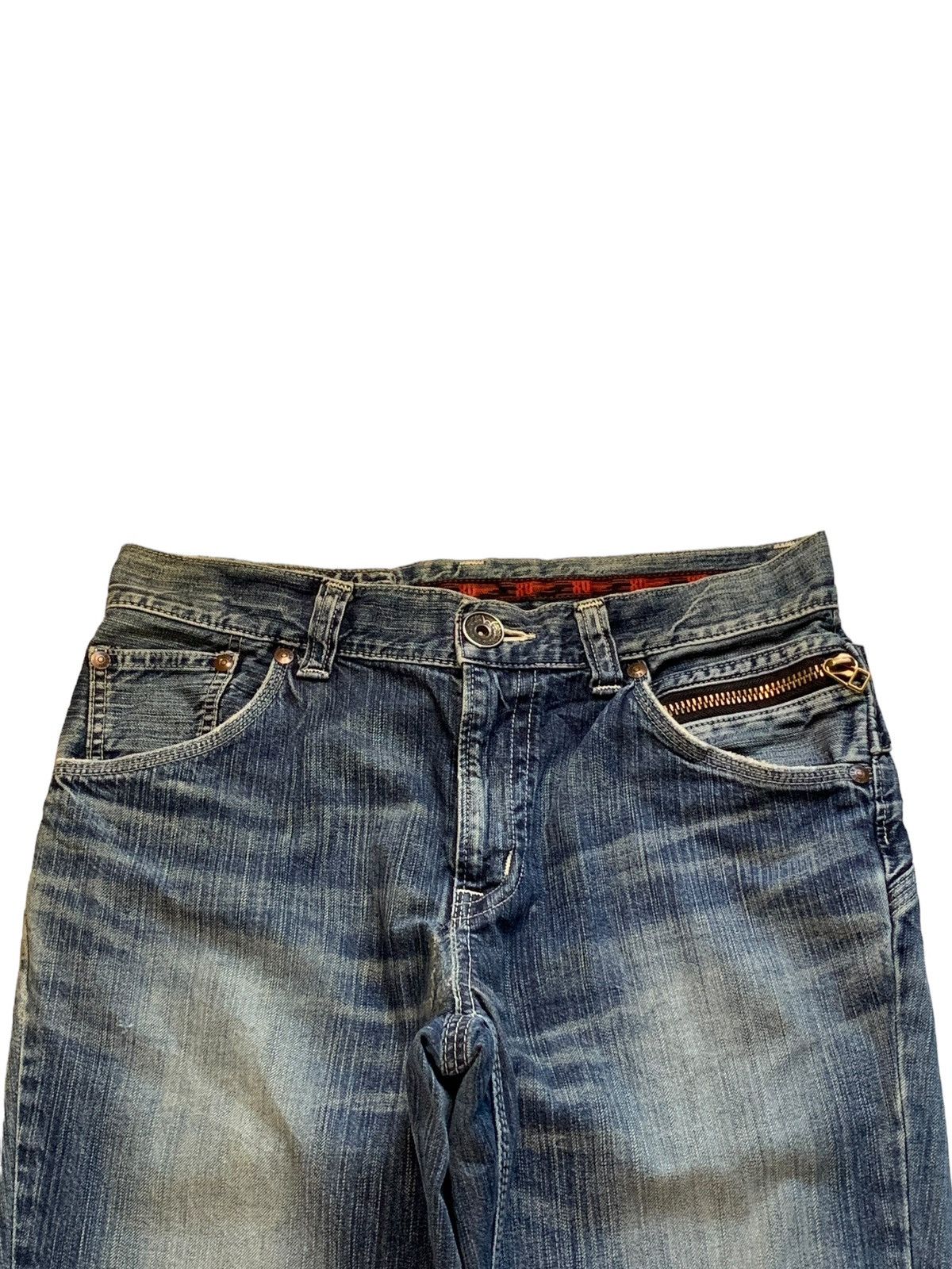 Edwin Exclusive Vintage Edwin Buckle Back Faded Wash Baggy Jeans Size US 34 / EU 50 - 4 Thumbnail