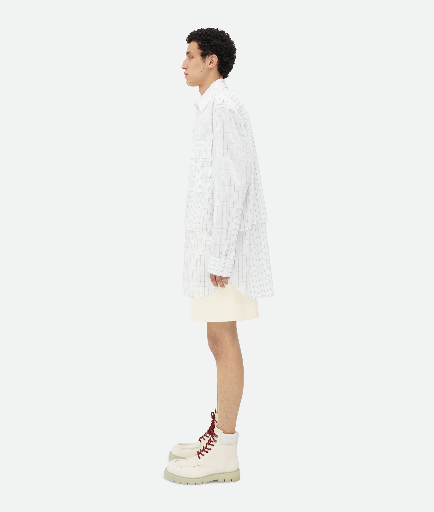 Bottega Veneta o1w1db10525 Crisp Cotton Silk Double Layer Shirt Multicolor Size US XL / EU 56 / 4 - 2 Thumbnail