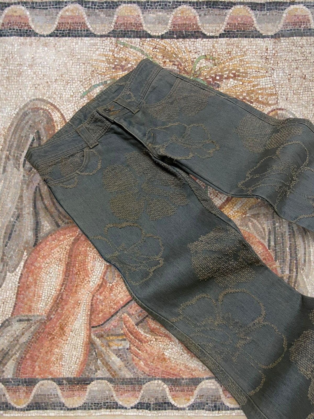Tornado Mart Vintage Og 1990s Designer Japan Albarosa Flared Art Denim Size US 28 / EU 44 - 7 Thumbnail
