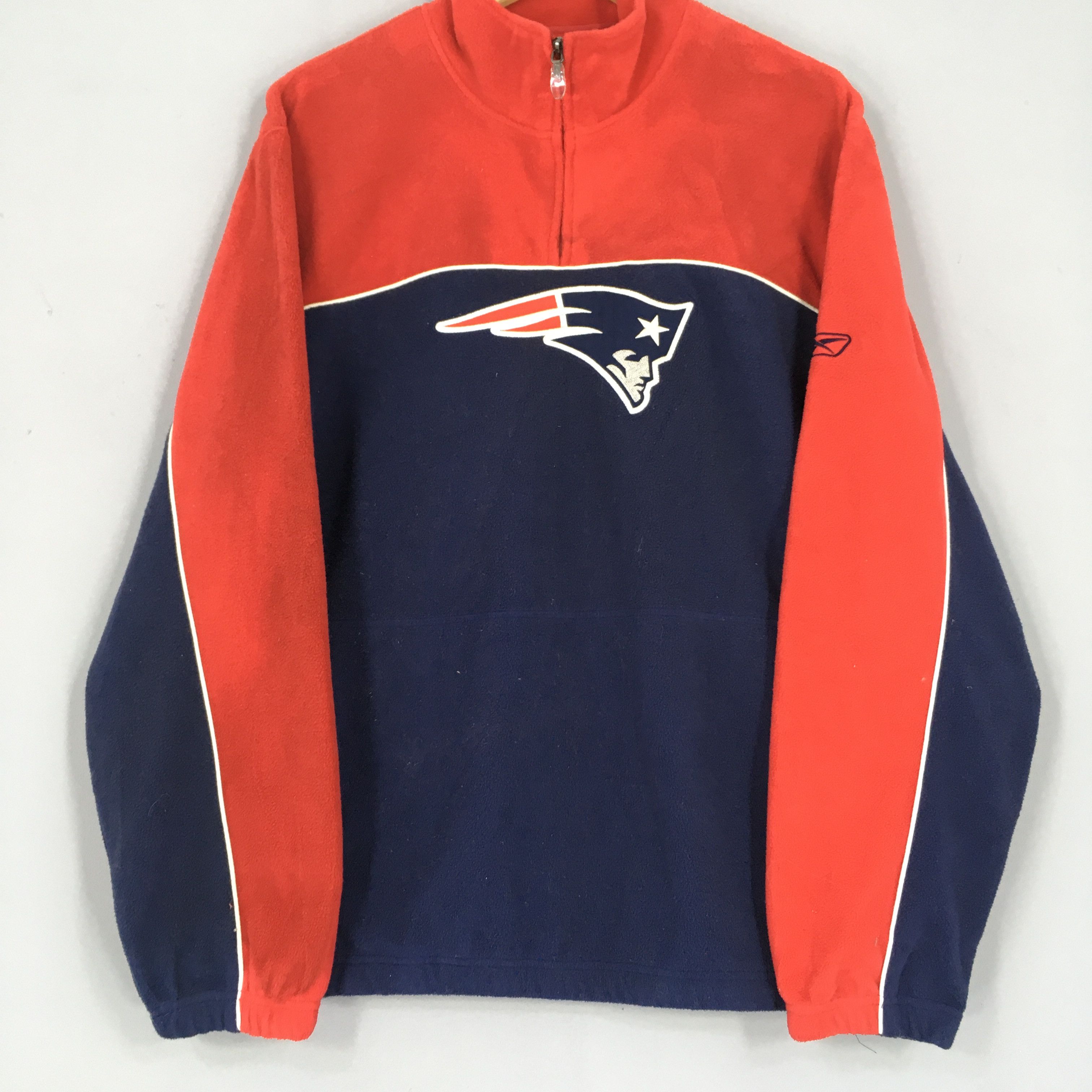 NFL × Vintage Vintage New England Patriots NFL Half Zipper Sweater Medium Size US M / EU 48-50 / 2 - 3 Thumbnail