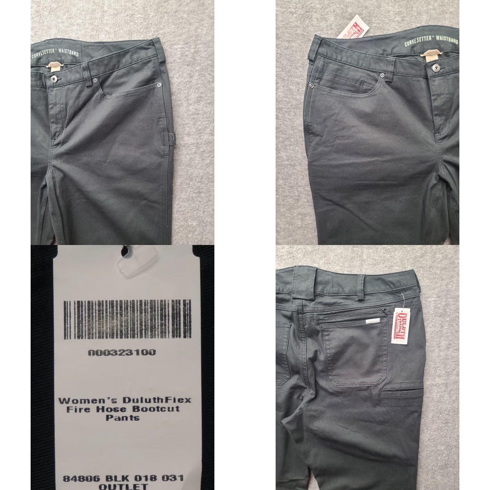 Vintage Duluth Pants Womens 18x31 Black DuluthFlex Fire Hose Bootcut Size 40" / US 18 - 8 Thumbnail