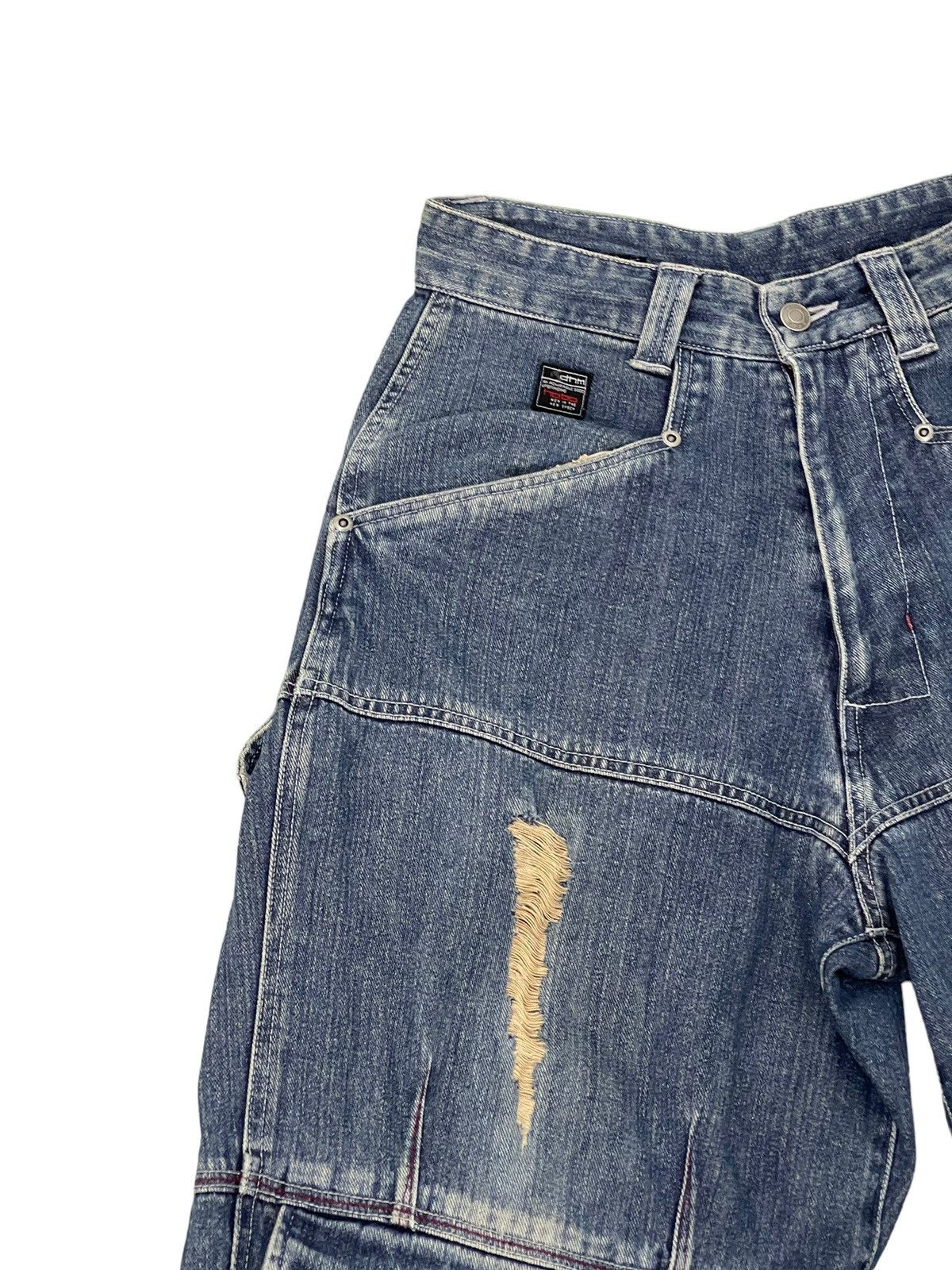 Japanese Brand Baggy Jeans Hobo Distress Wide Denim Skateboards 6🟦4 Size US 29 - 8 Thumbnail