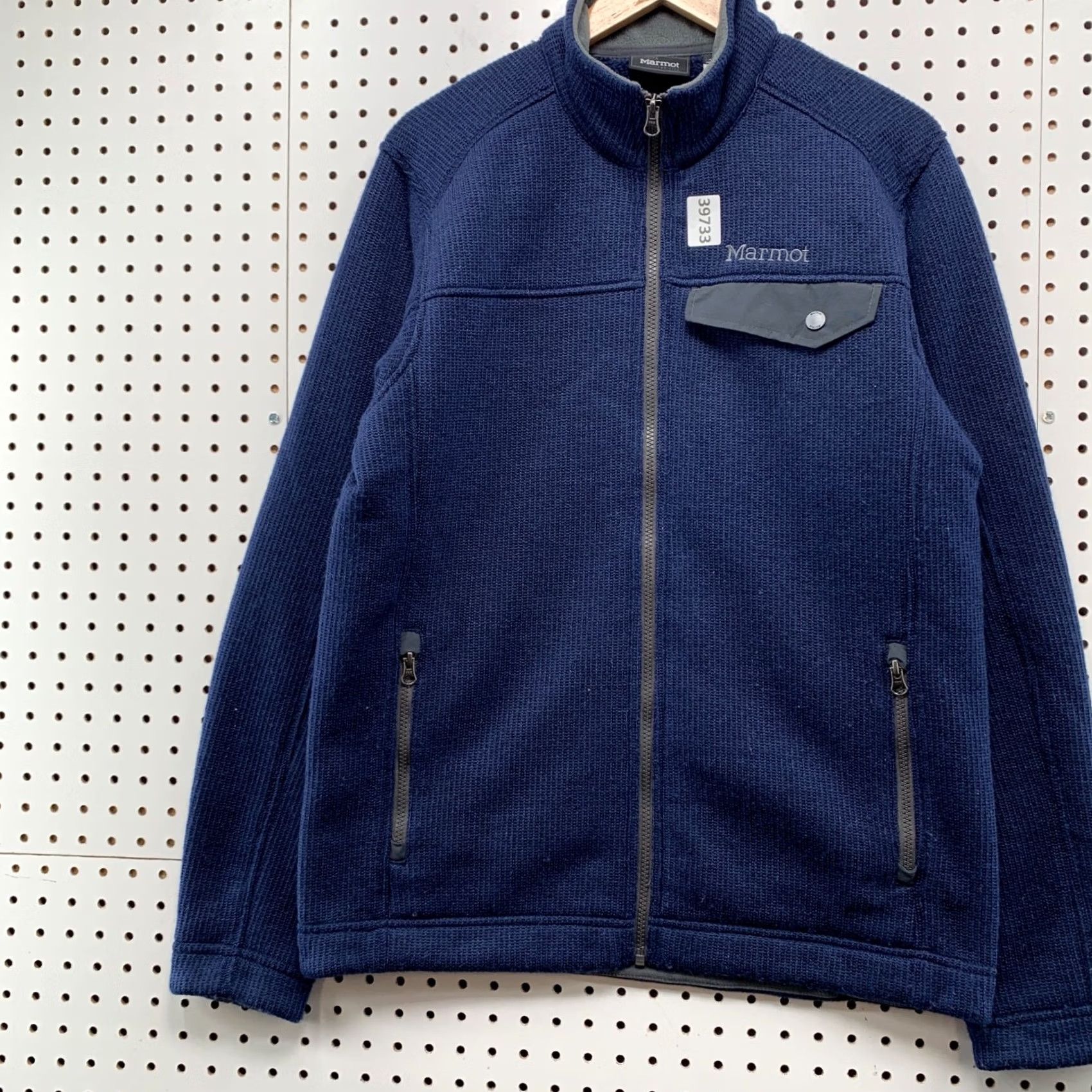 Marmot Marmot Wool Knit Zip Jacket Mens M Navy Blue Casual Bomber Jacket Size US M / EU 48-50 / 2 - 3 Thumbnail