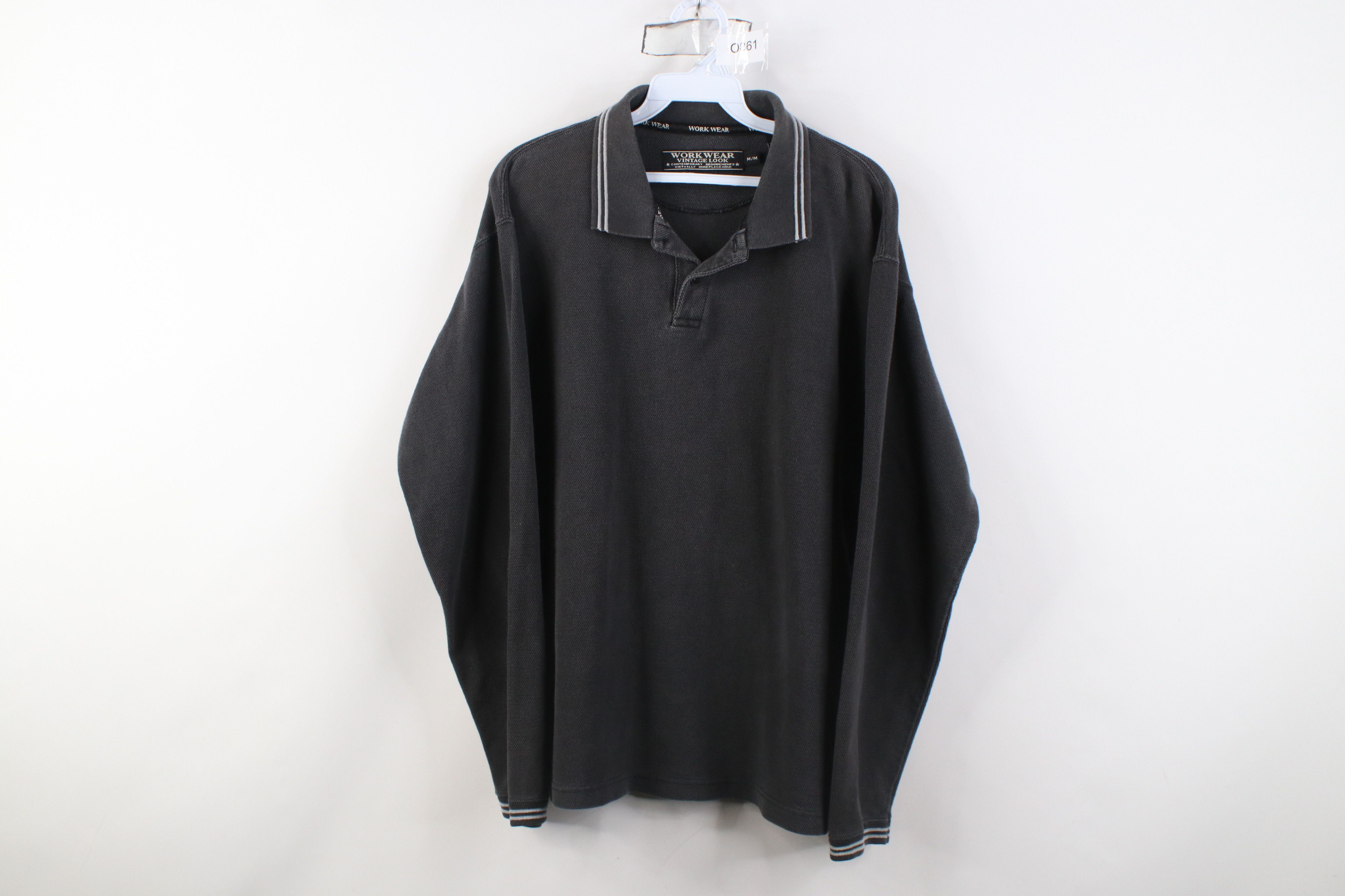 Vintage Vintage 90s Streetwear Knit Long Sleeve Rugby Polo Shirt Size US M / EU 48-50 / 2 - 1 Thumbnail