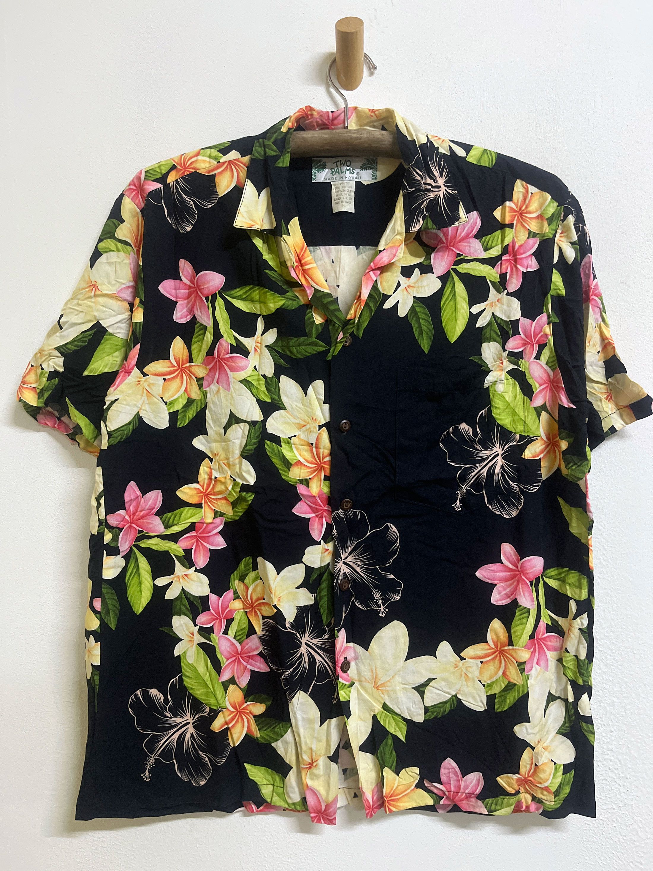 Cult Of Individuality Vintage Two Palms Hawaii Short Sleeve Over Print 80s 90s Size US M / EU 48-50 / 2 - 1 Thumbnail