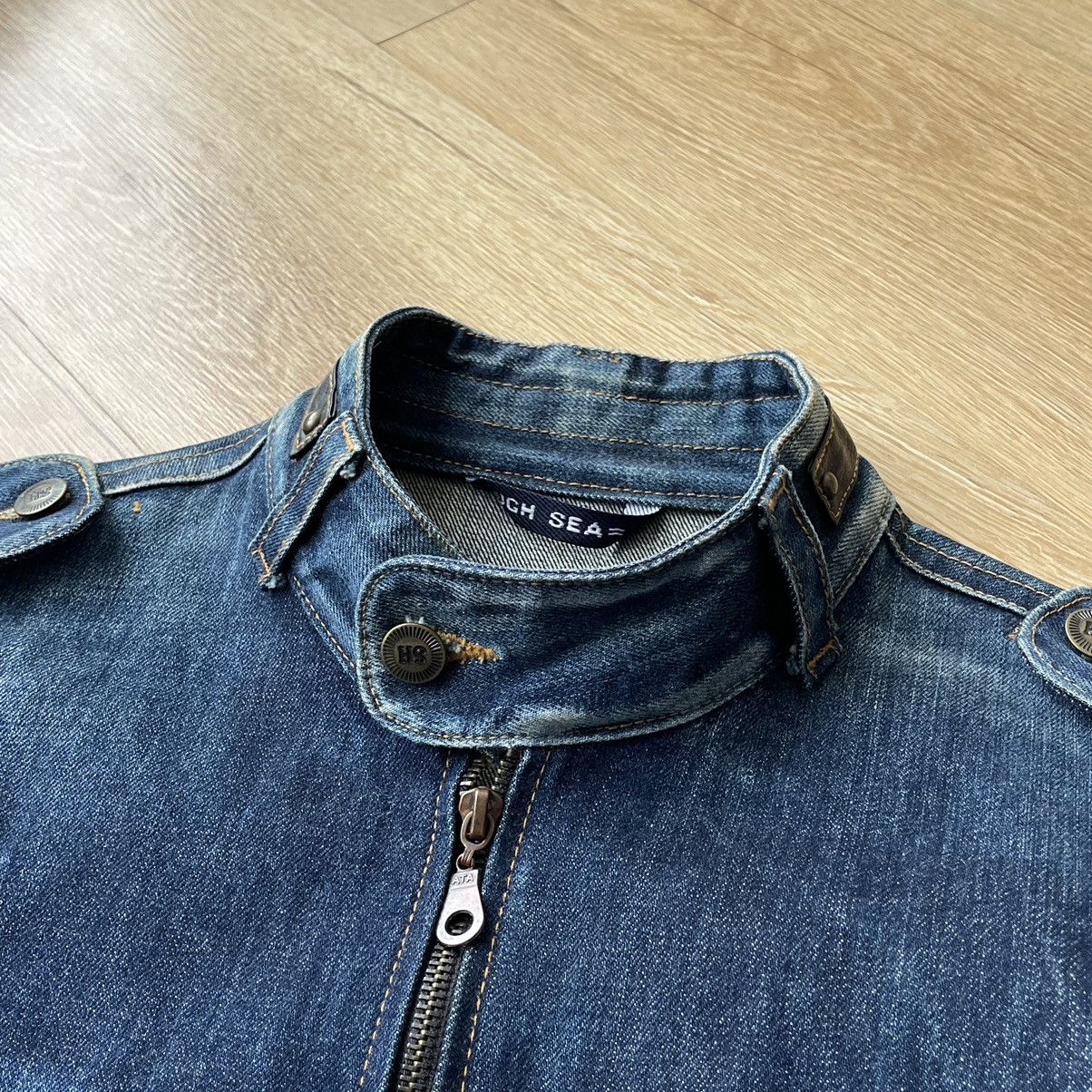 If Six Was Nine Vintage Distressed Carpenter Moto Zip Denim Jacket y2k Size US L / EU 52-54 / 3 - 7 Thumbnail