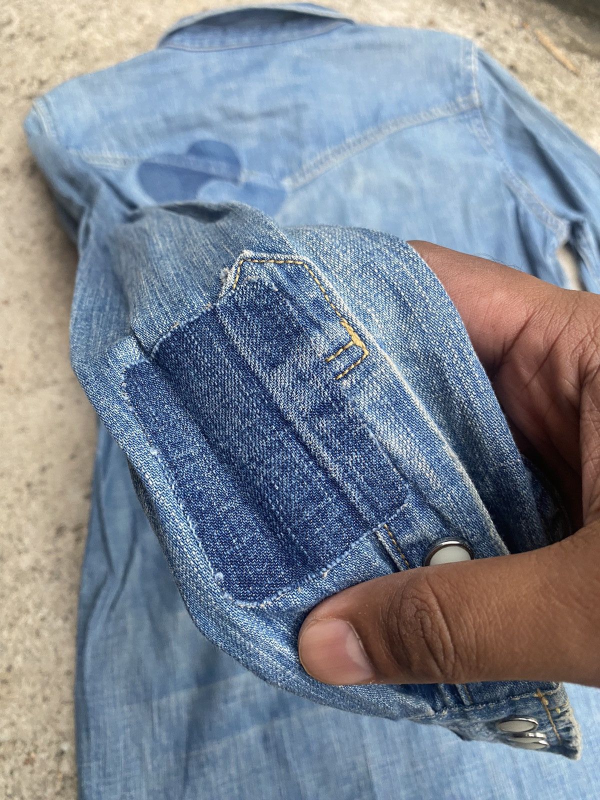 Remi Relief × Vintage Vintage Remi Relief Japan Pearl Snap Button Denim Shirt Size S / US 4 / IT 40 - 10 Thumbnail